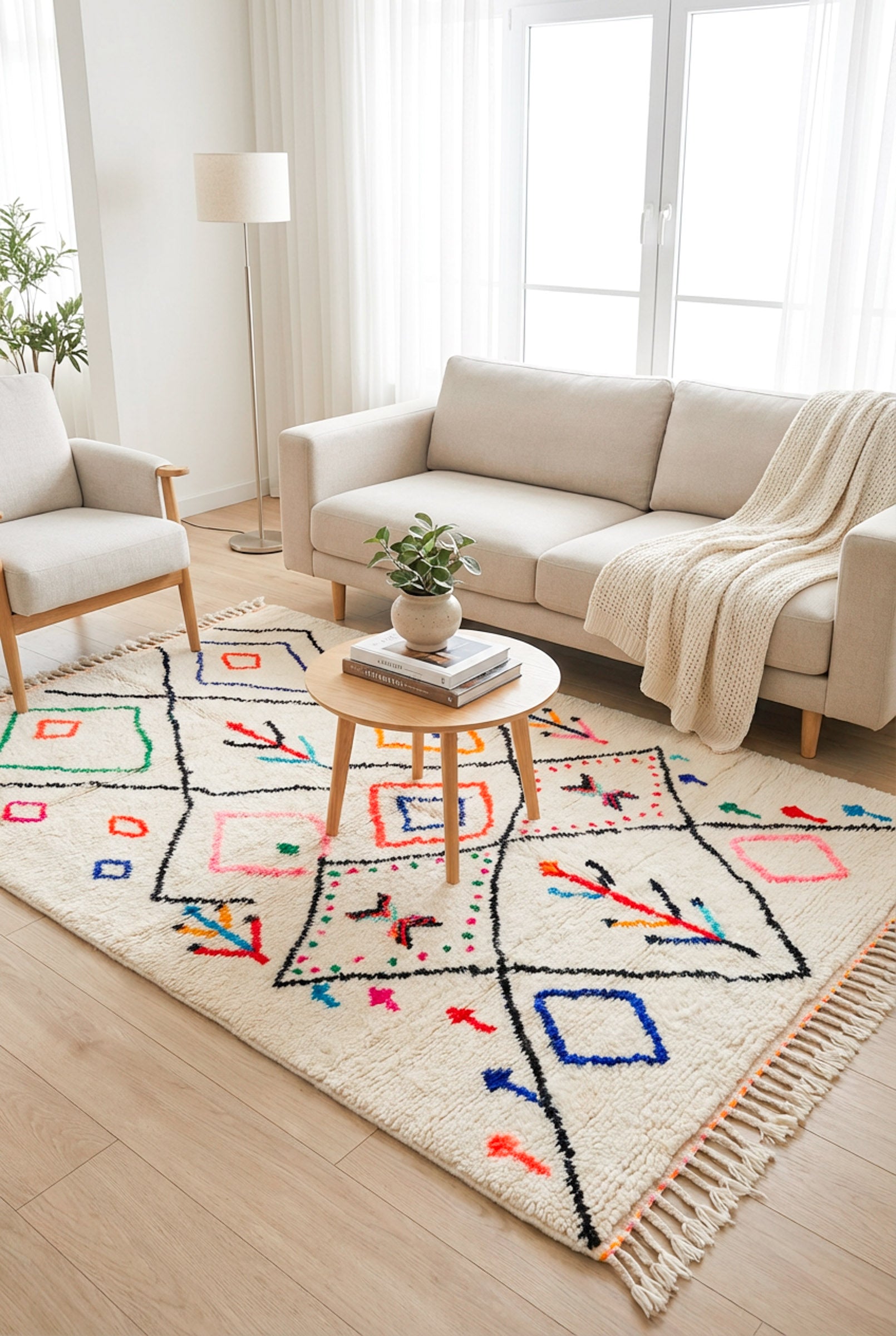 Bunter Berberteppich – Nr. 1100