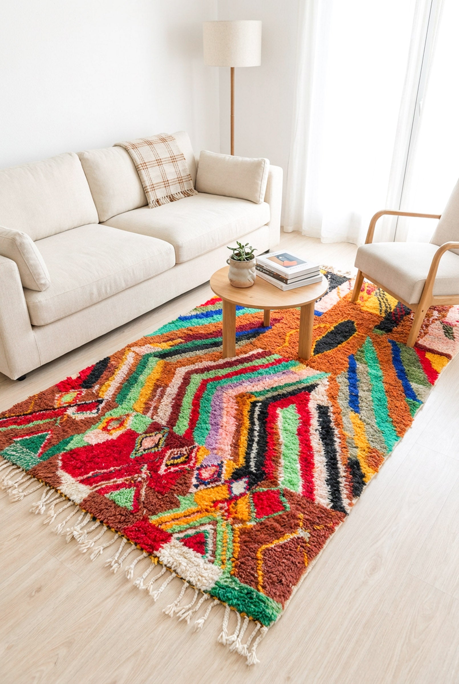 Bunter Berberteppich 144 x 270 cm - Nr. 1930