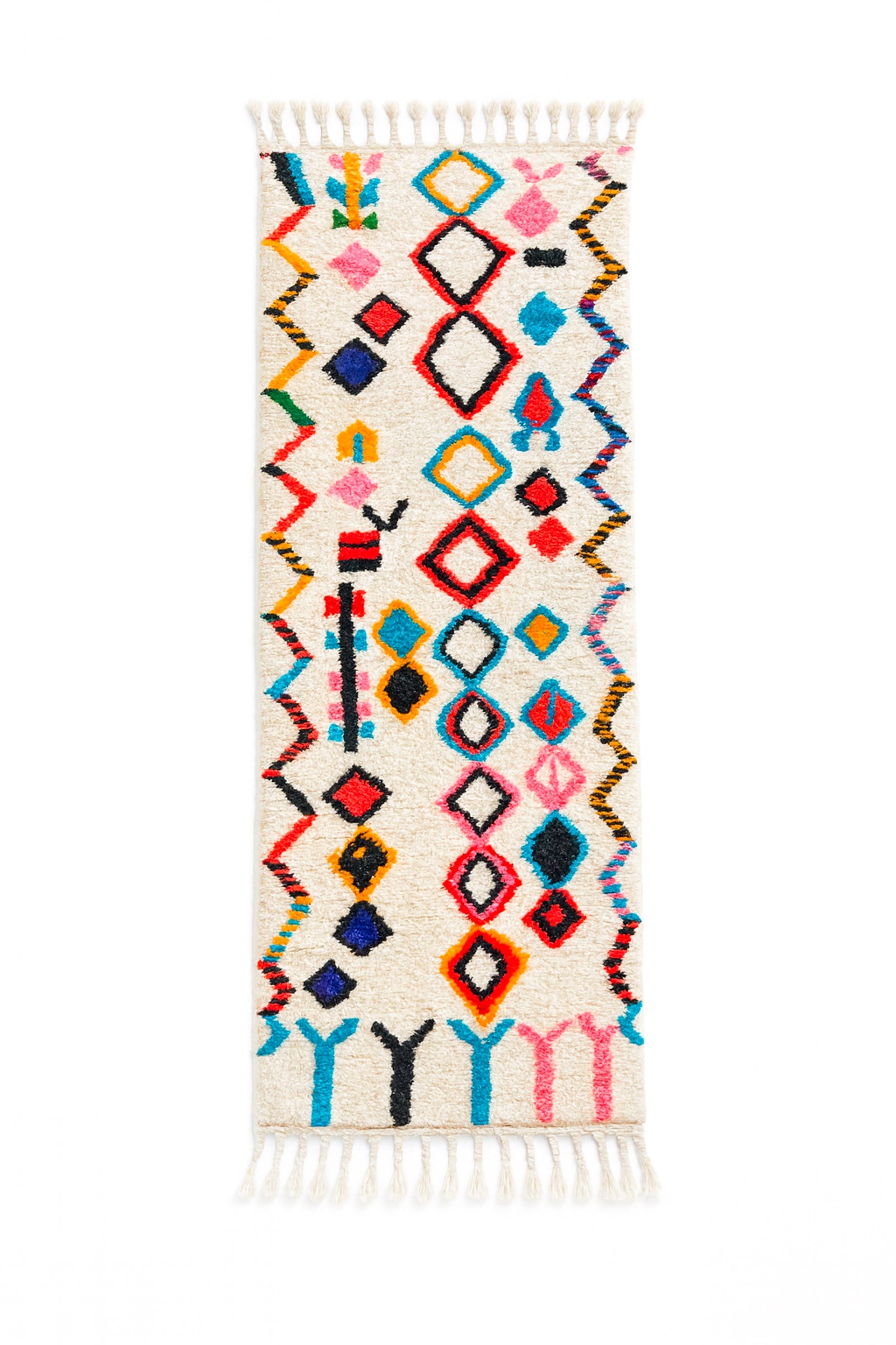 Tapis de couloir berbère coloré 82 x 263 cm - n°2234