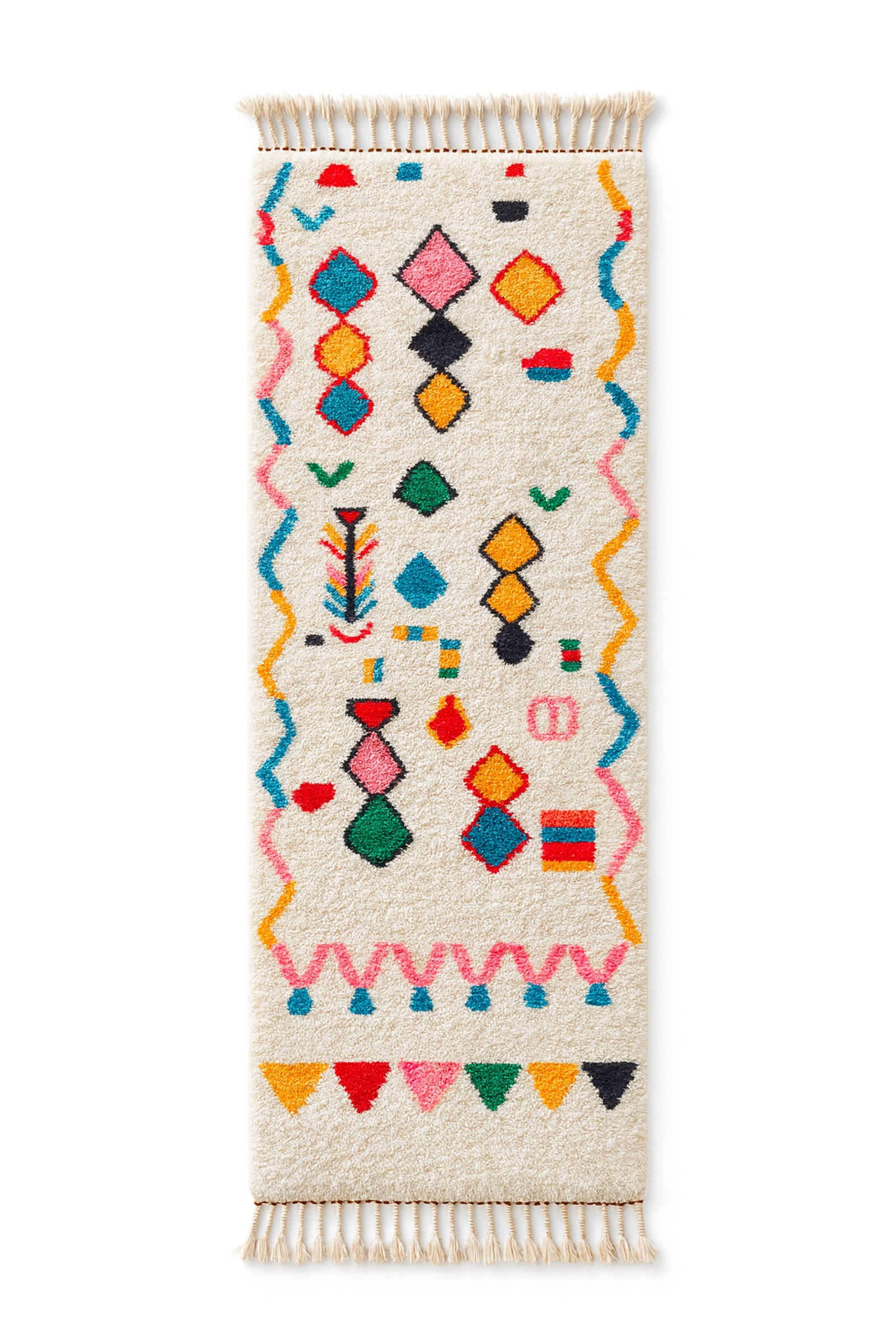 Tapis de couloir berbère coloré 90 x 295 cm - n°2237