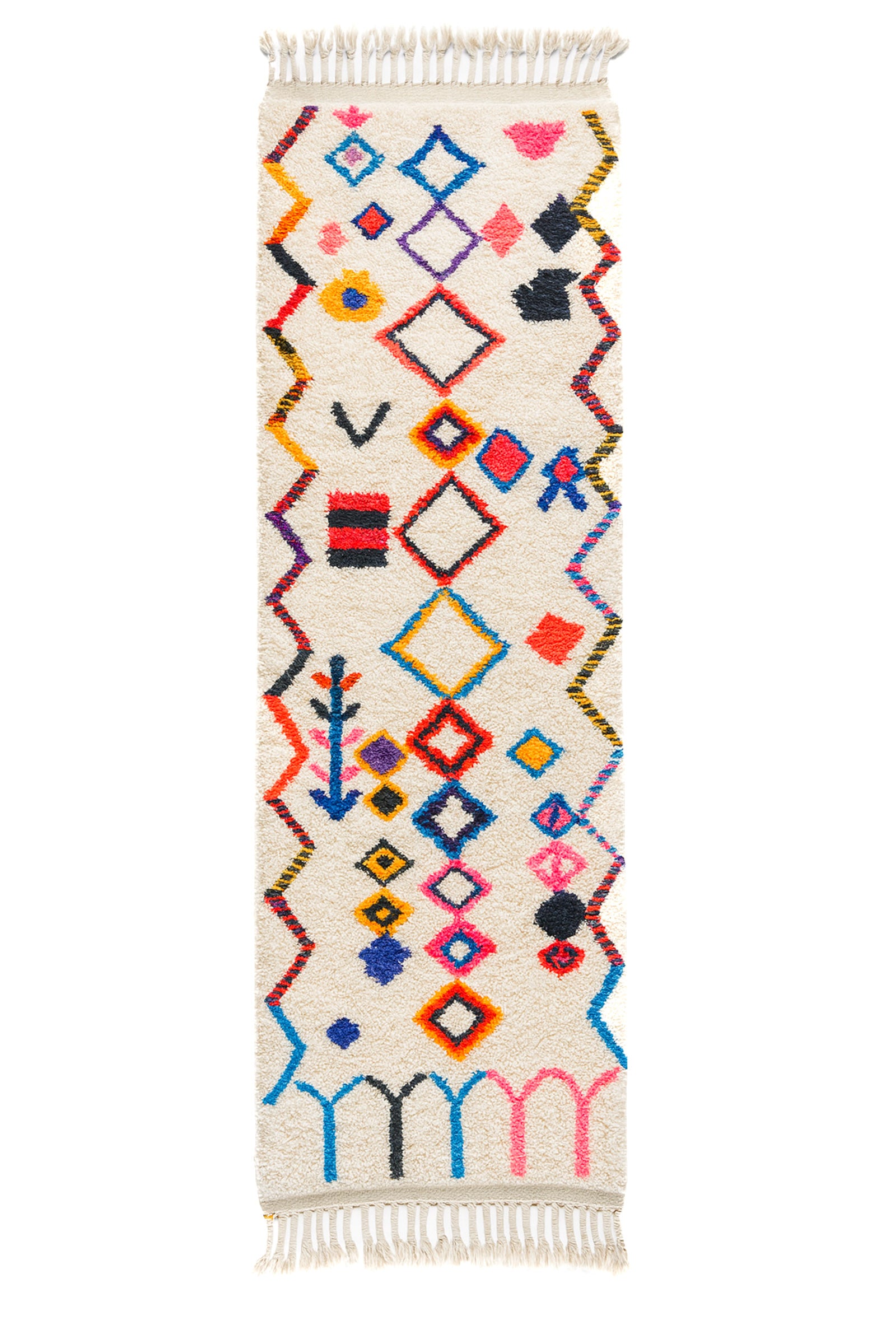 Tapis de couloir berbère coloré 89 x 324 cm - n°2243