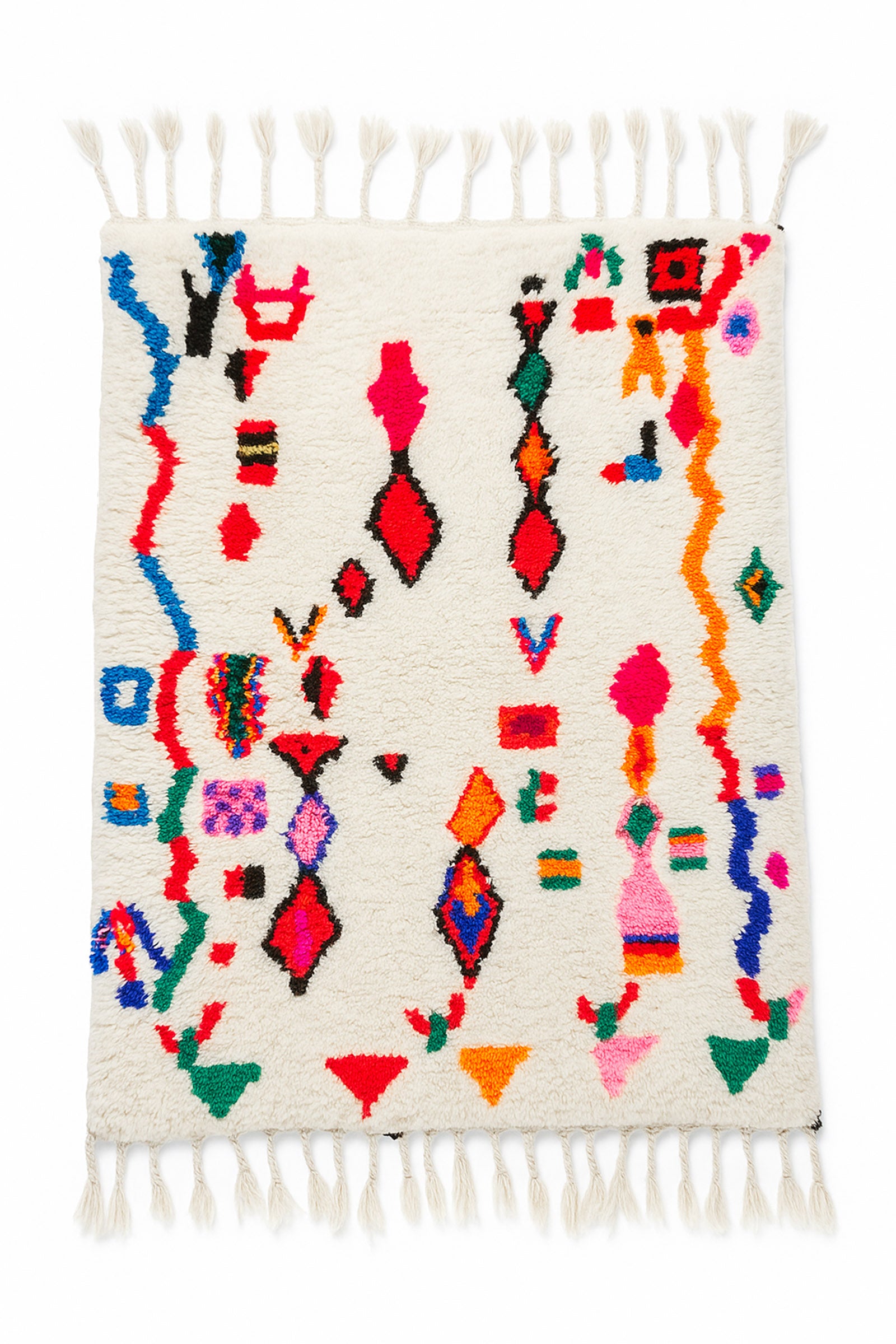 Bunter Berberteppich 93 x 150 cm - Nr. 2302