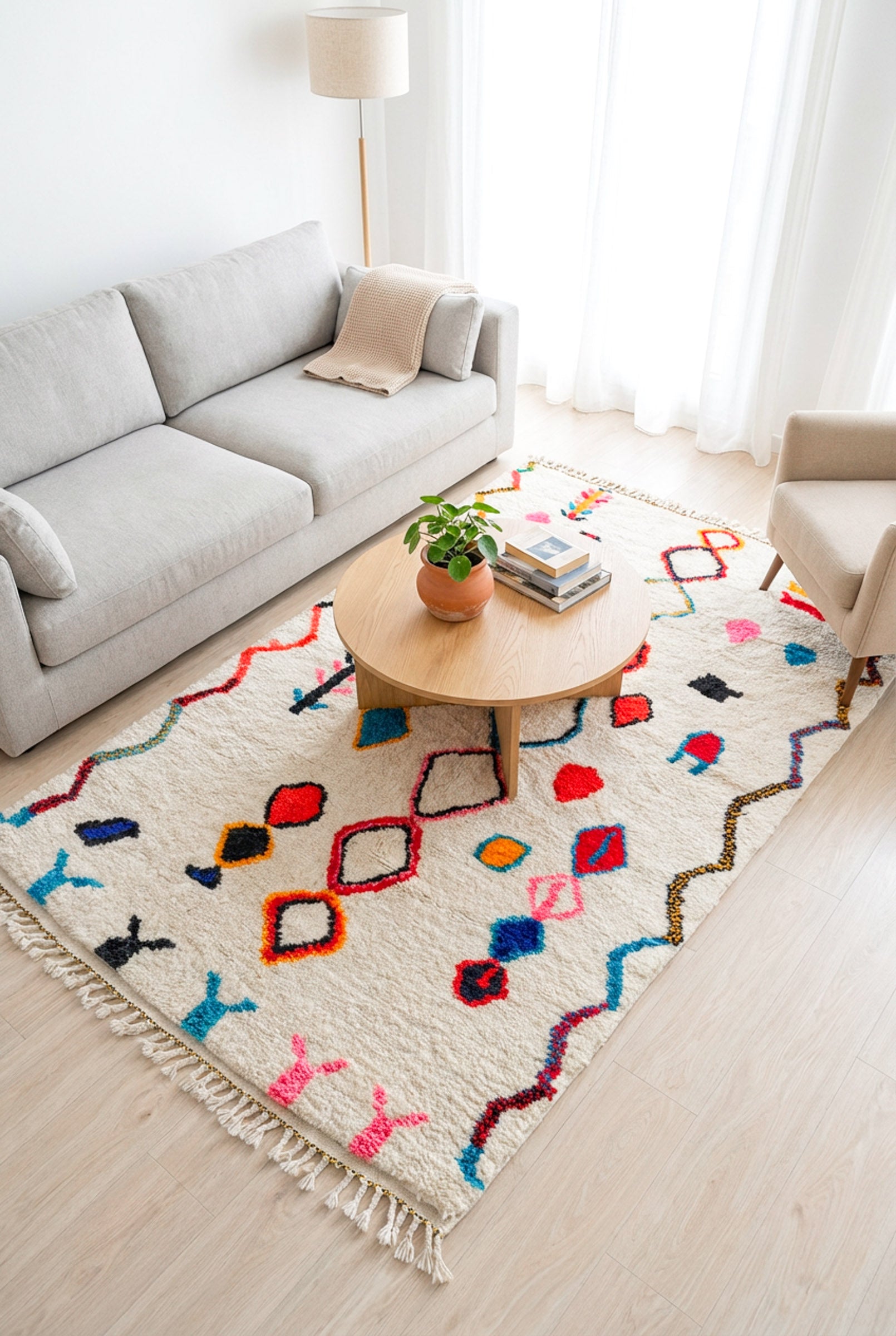 Bunter Berberteppich 154 x 274 cm - Nr. 2420