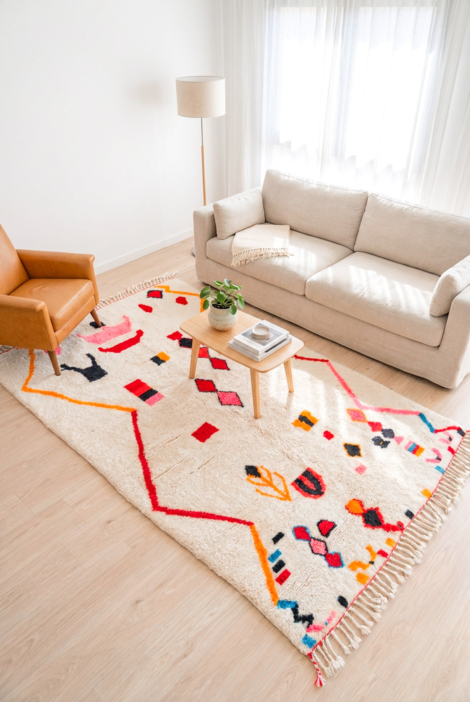 Tapis berbère coloré 149 x 261 cm - n°2421