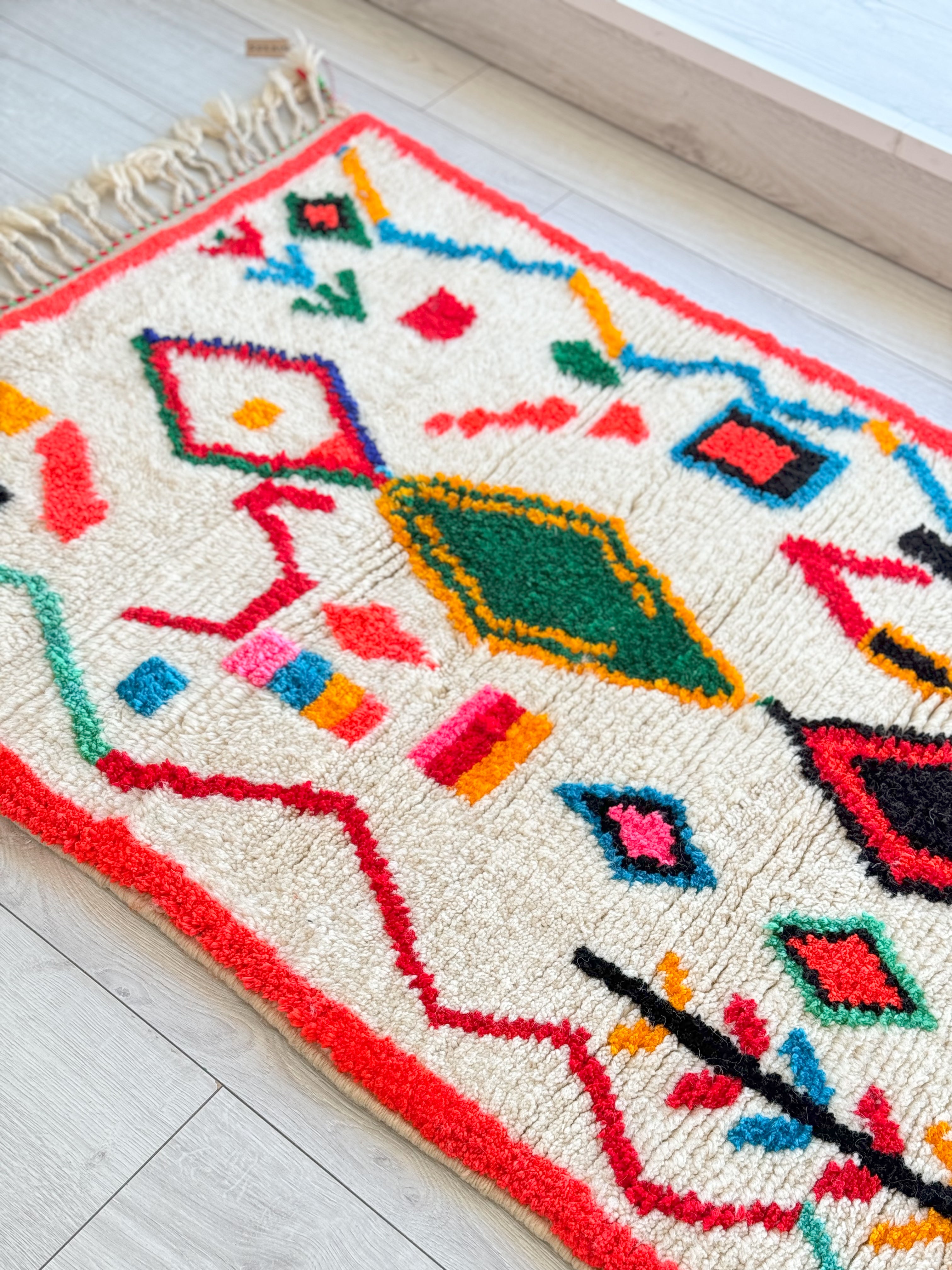 Tapis berbère de couloir coloré - n°1376