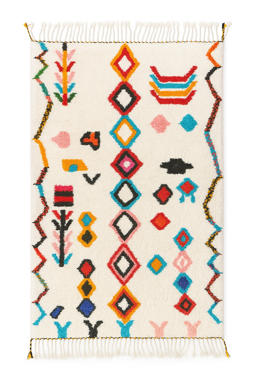 Bunter Berberteppich 100 x 178 cm - Nr. 2390