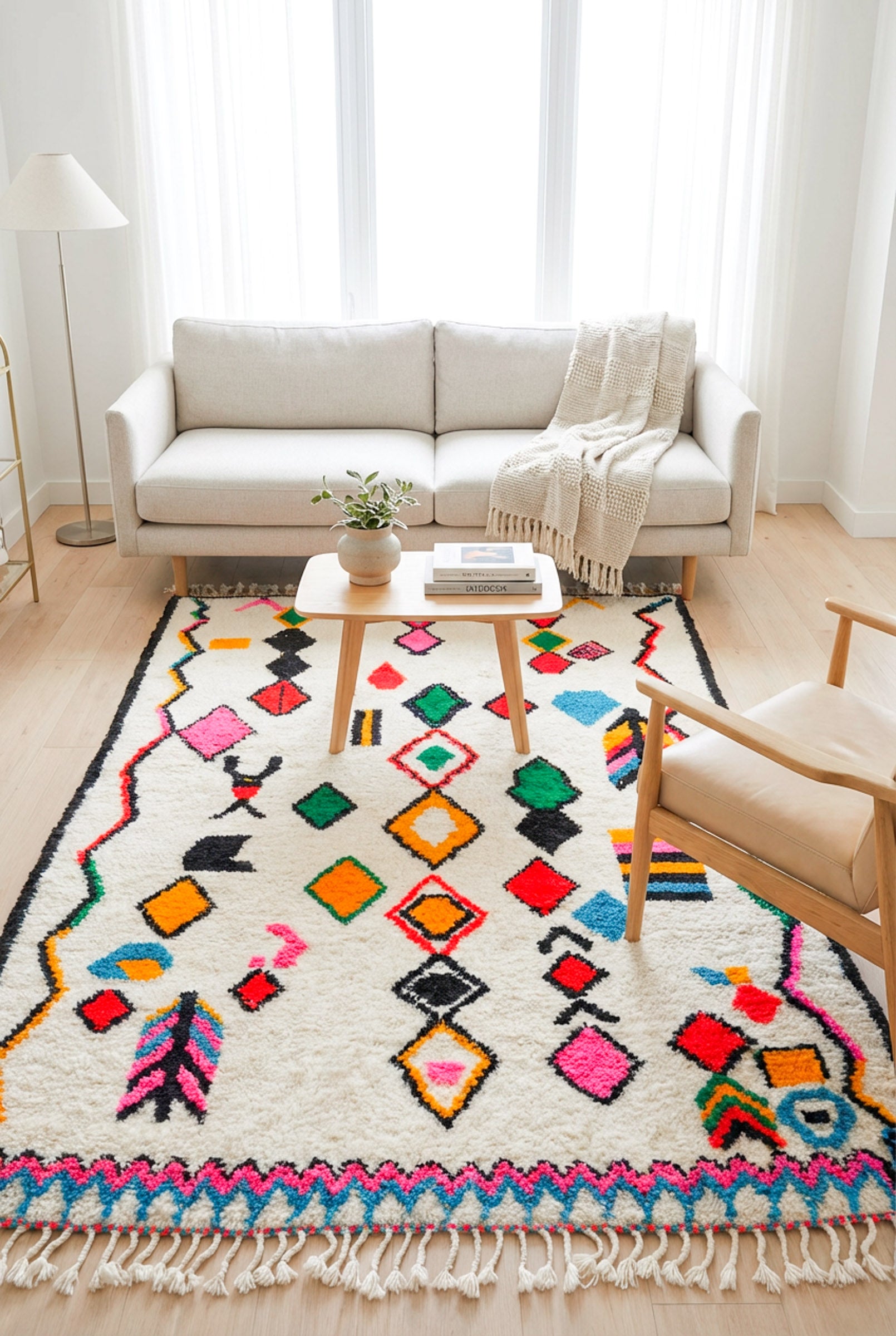 Buntes Berber Teppich - N ° 529