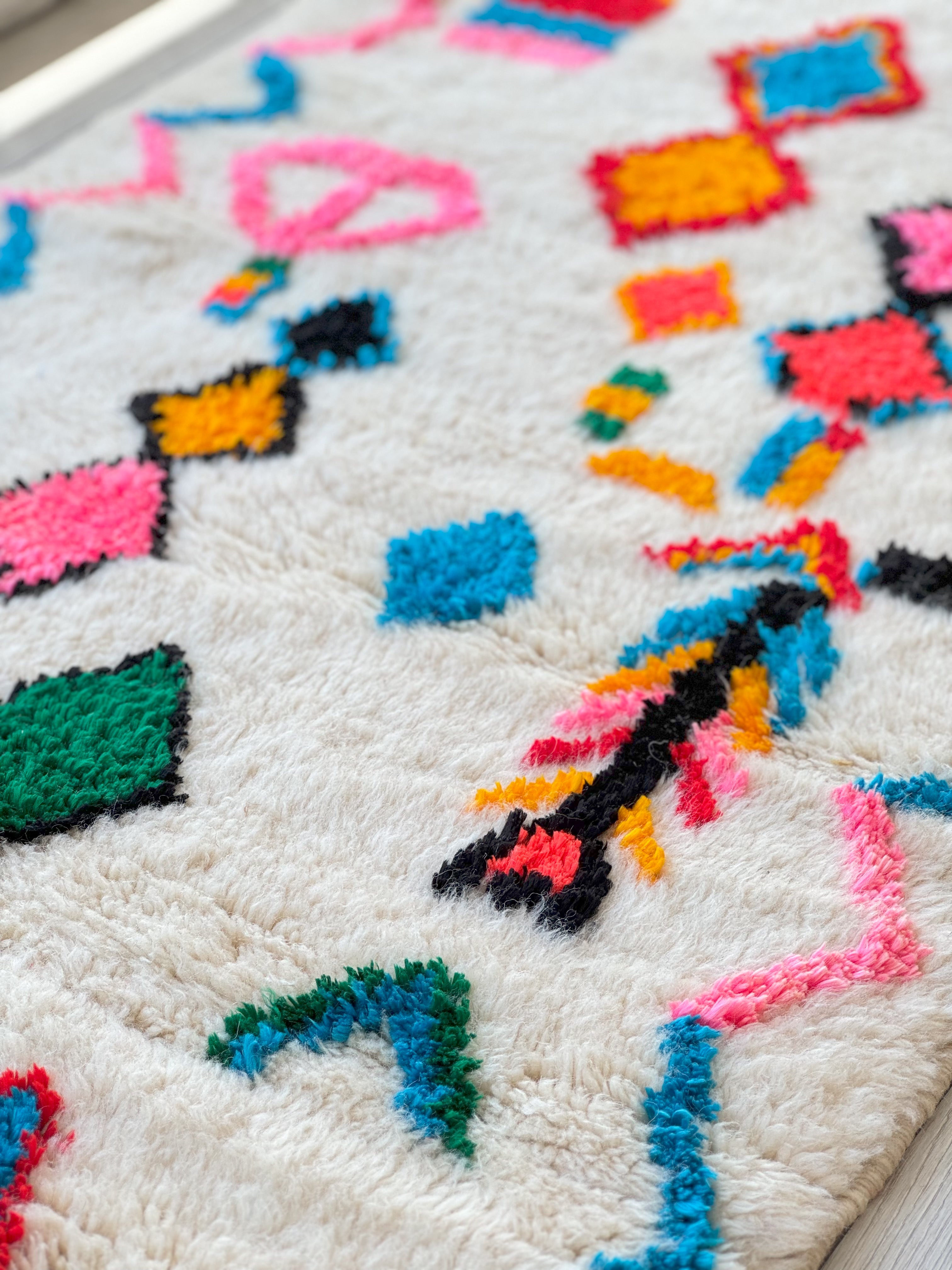 Tapis berbère de couloir coloré - n°1427