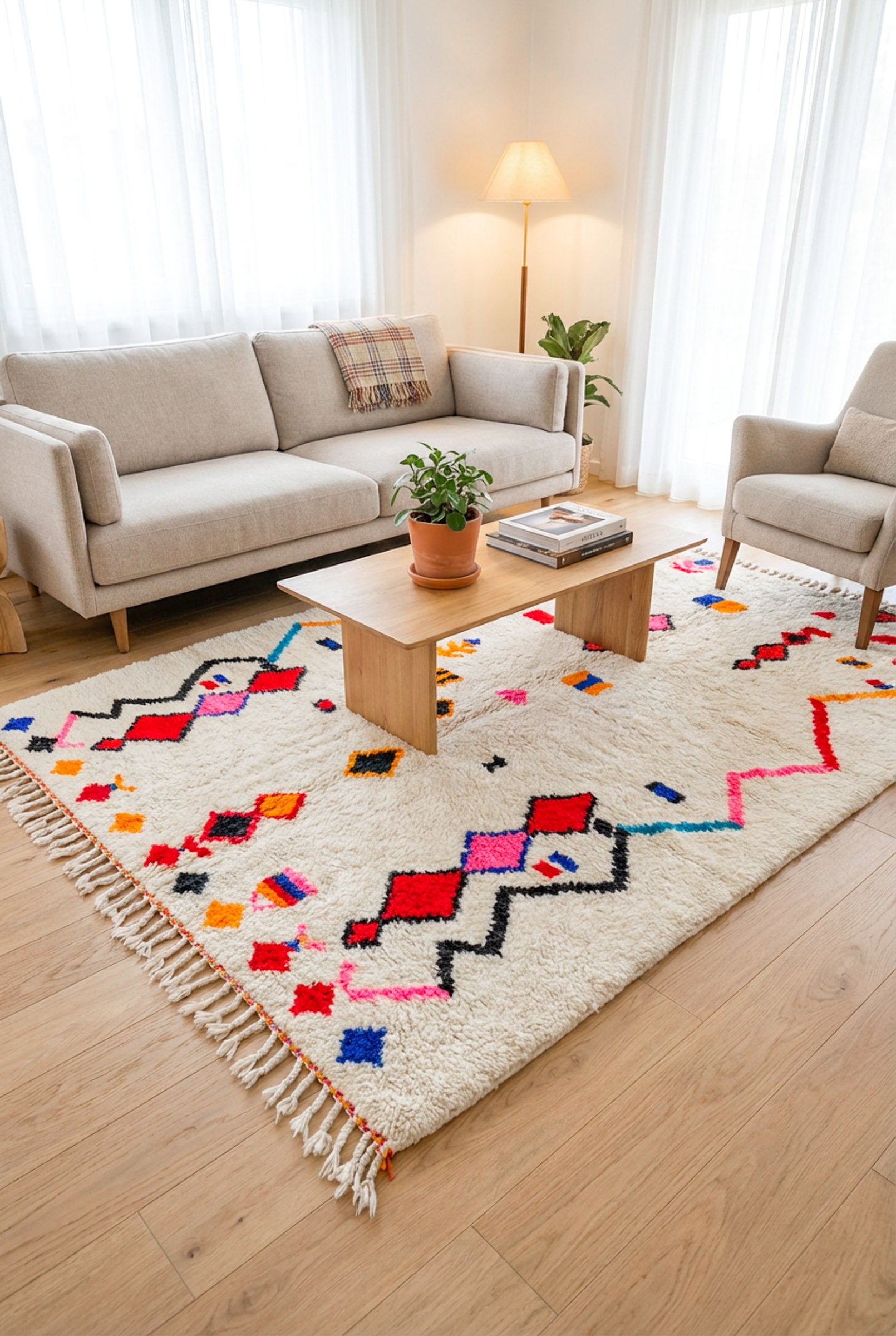 Tapis Azilal, tapis berbère d'Azilal en laine et coton du Maroc | Tapis Berbère Marocain Tapis Azilal, tapis berbère d'Azilal en laine et coton du Maroc | Tapis Berbère Marocain