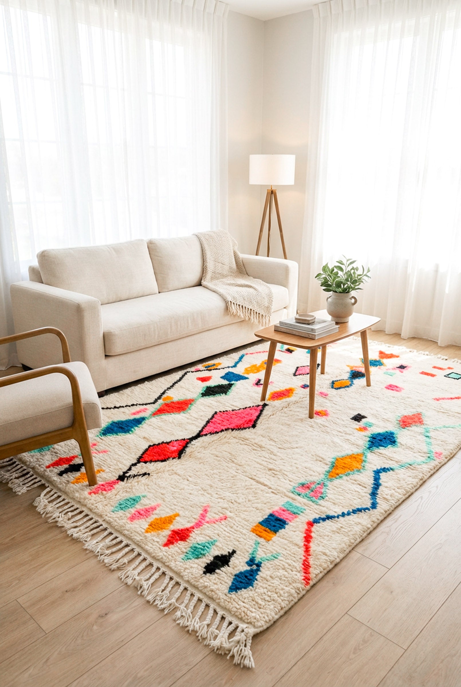 Bunter Berberteppich – Nr. 596