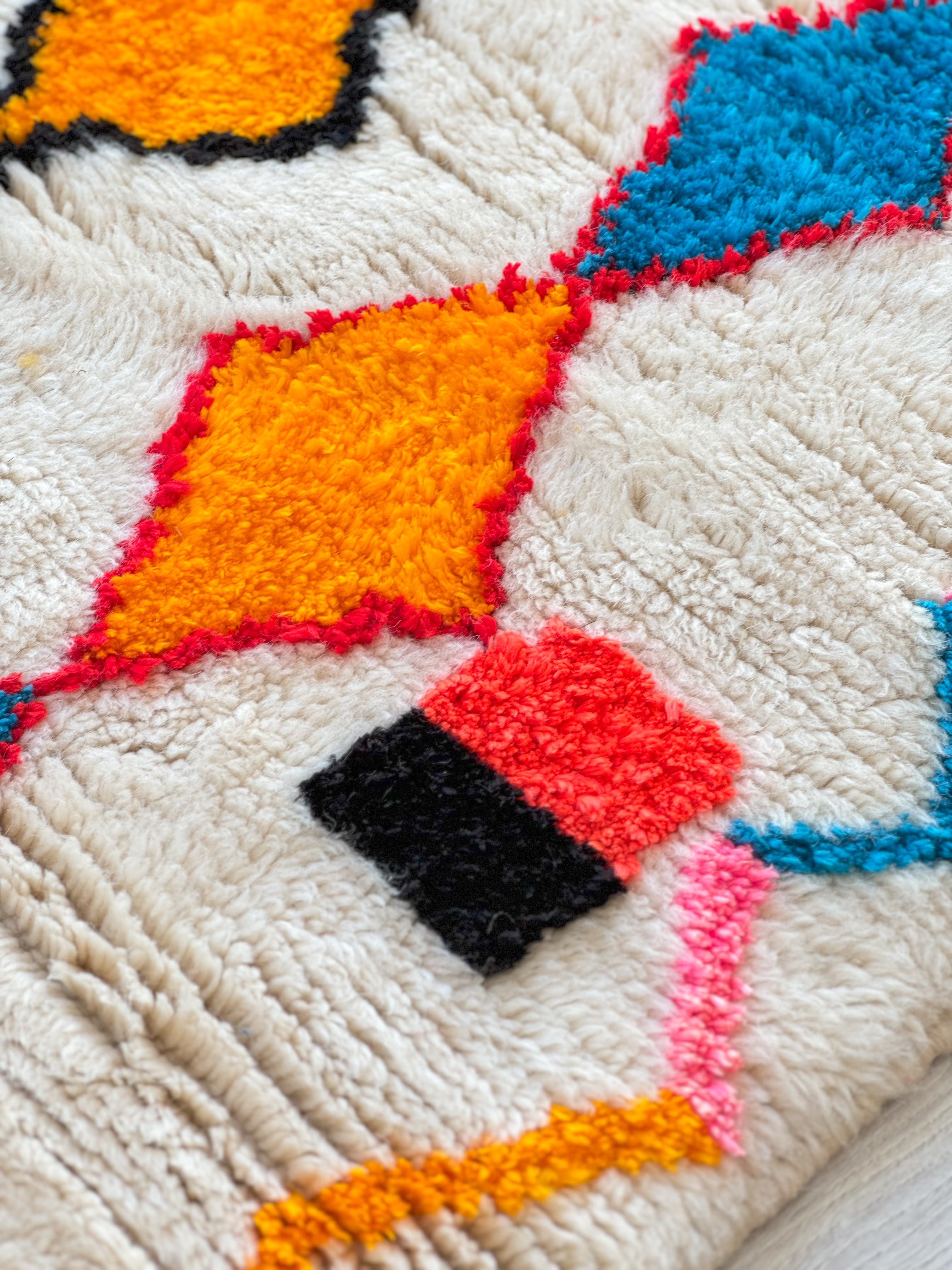 Tapis berbère de couloir coloré - n°1427