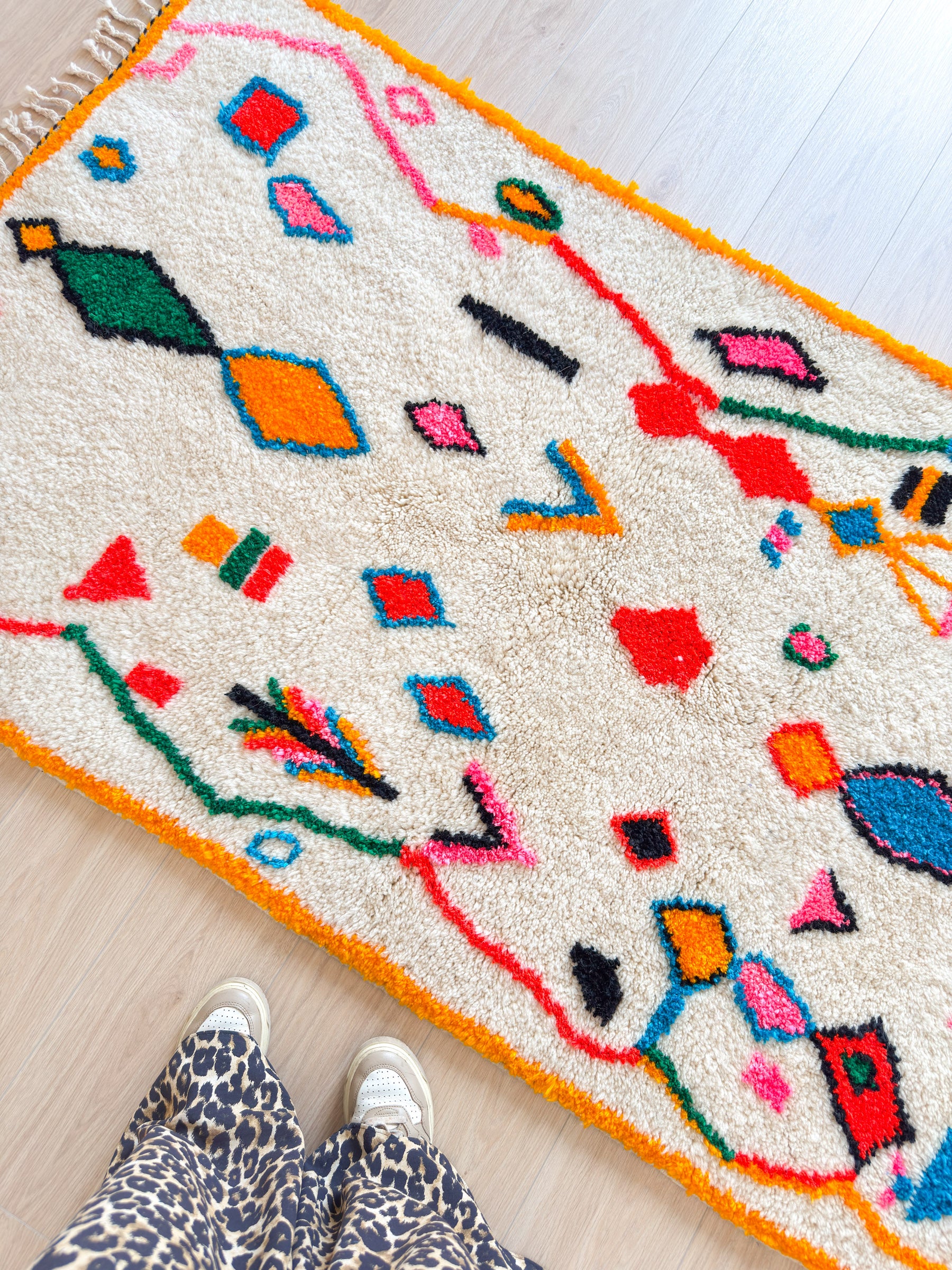 Colorful Berber rug 113 x 200 cm - n°1941