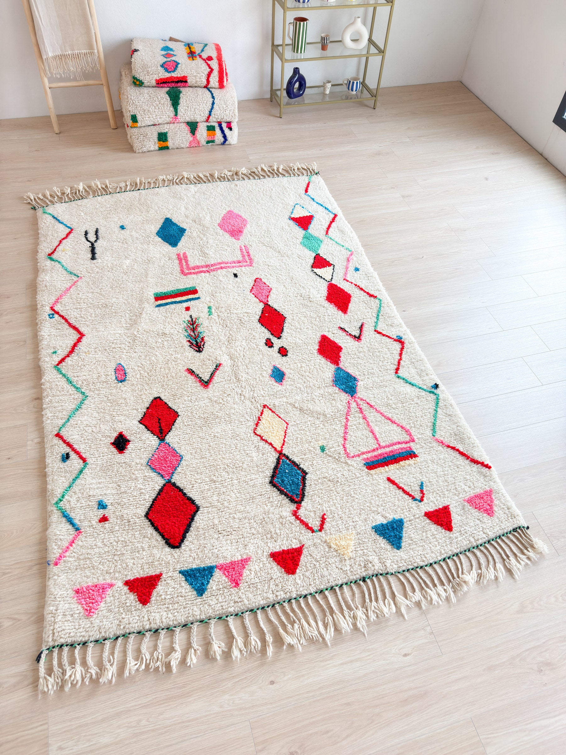 Colorful Berber rug 188 x 303 cm - n°2108