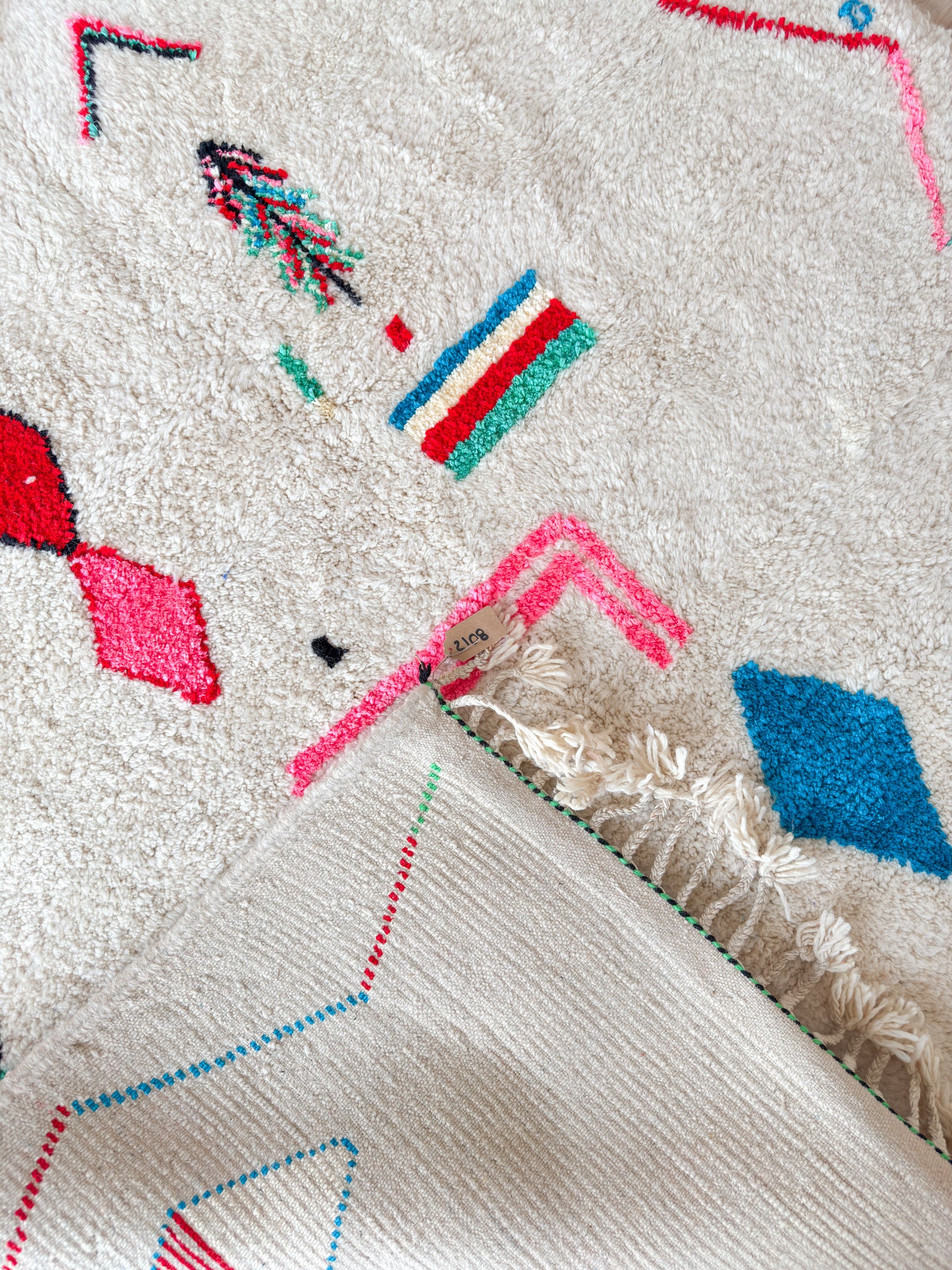 Colorful Berber rug 188 x 303 cm - n°2108