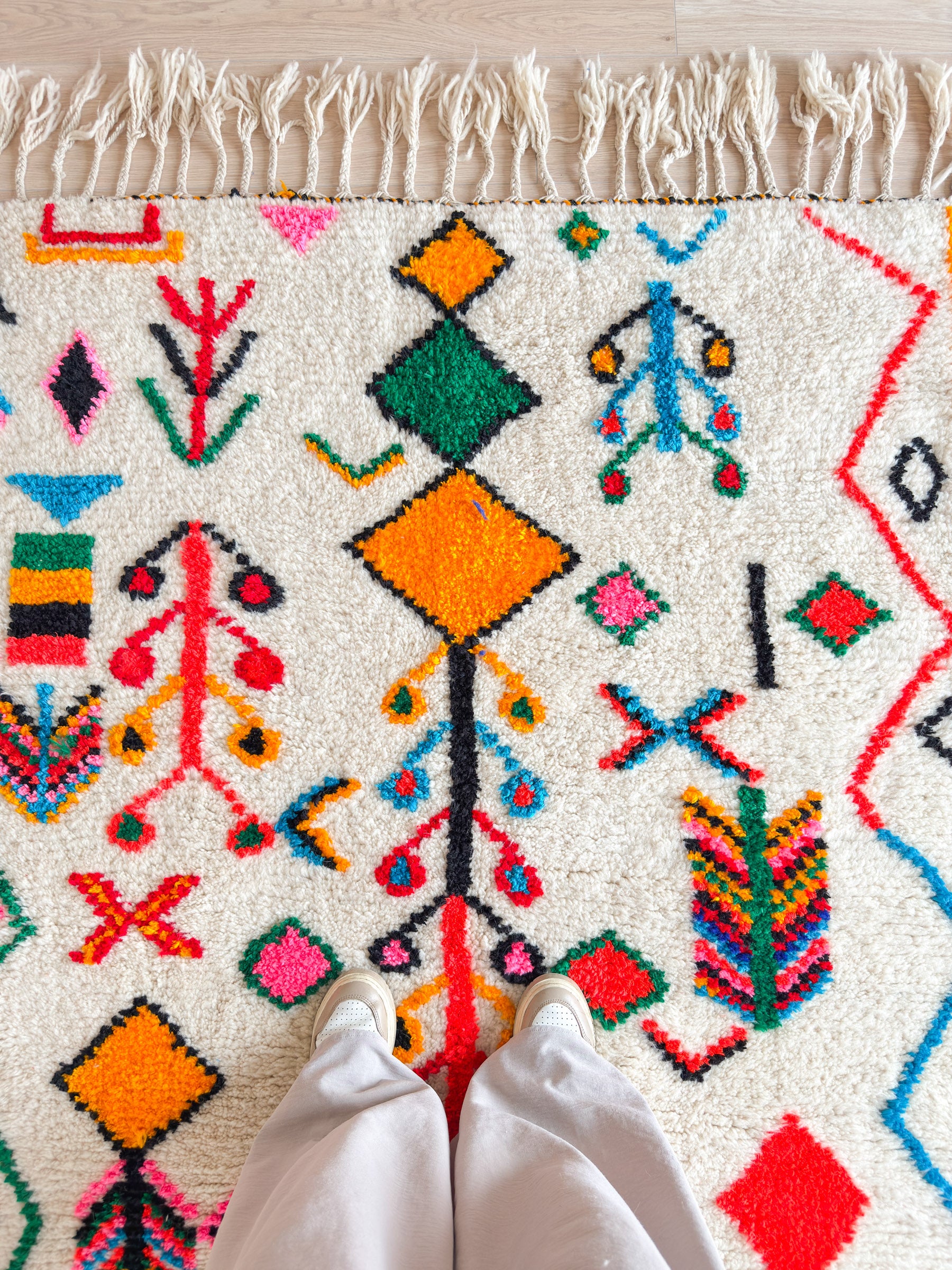 Colorful Berber rug 146 x 243 cm - no. 2169