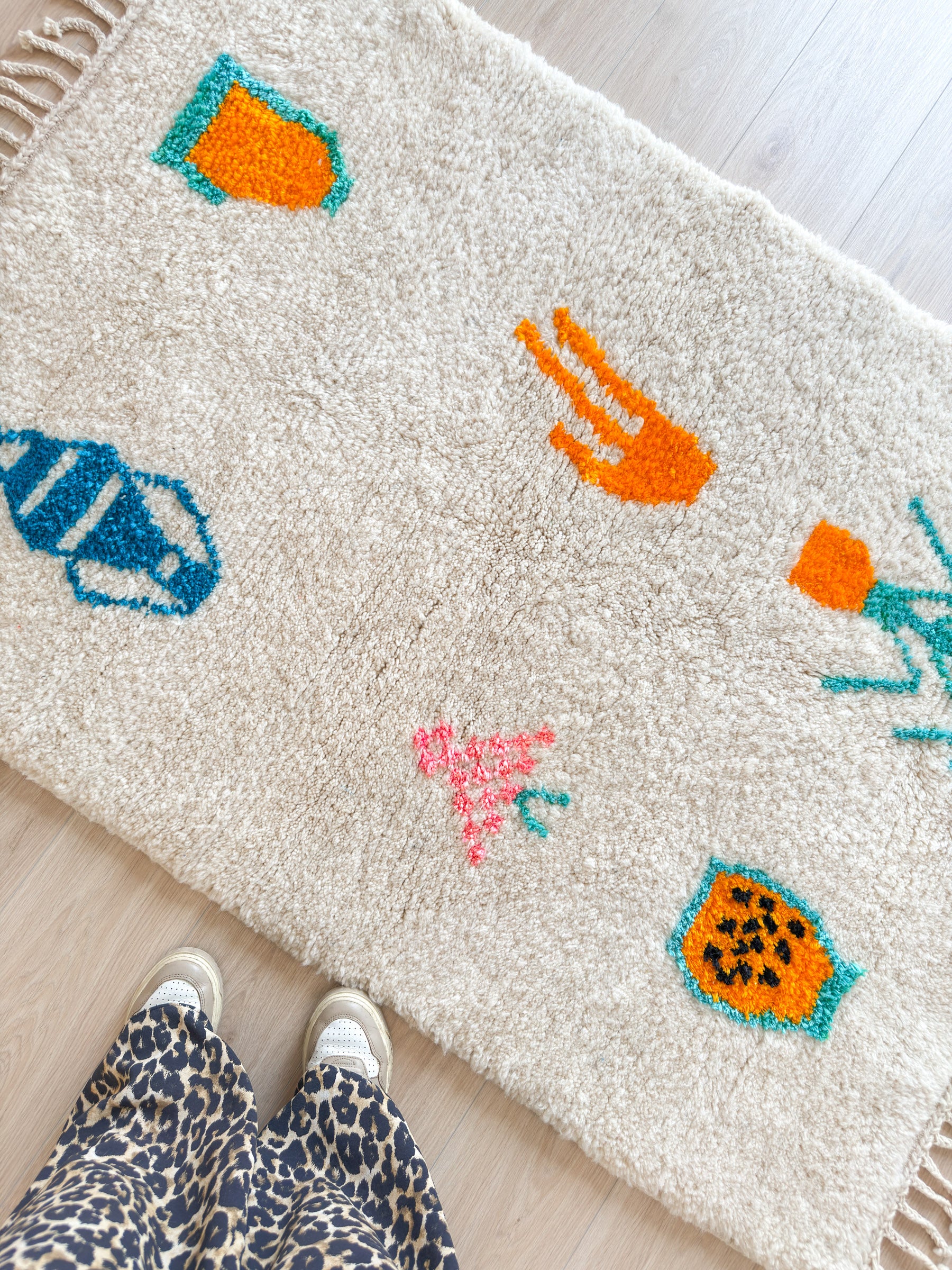 Colorful Berber rug 111 x 177 cm - n°1936