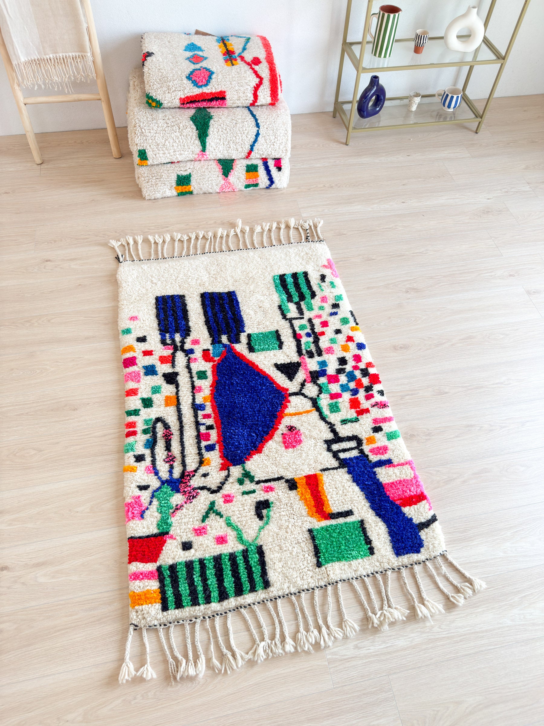 Colorful Berber rug 99 x 180 cm - no. 2050