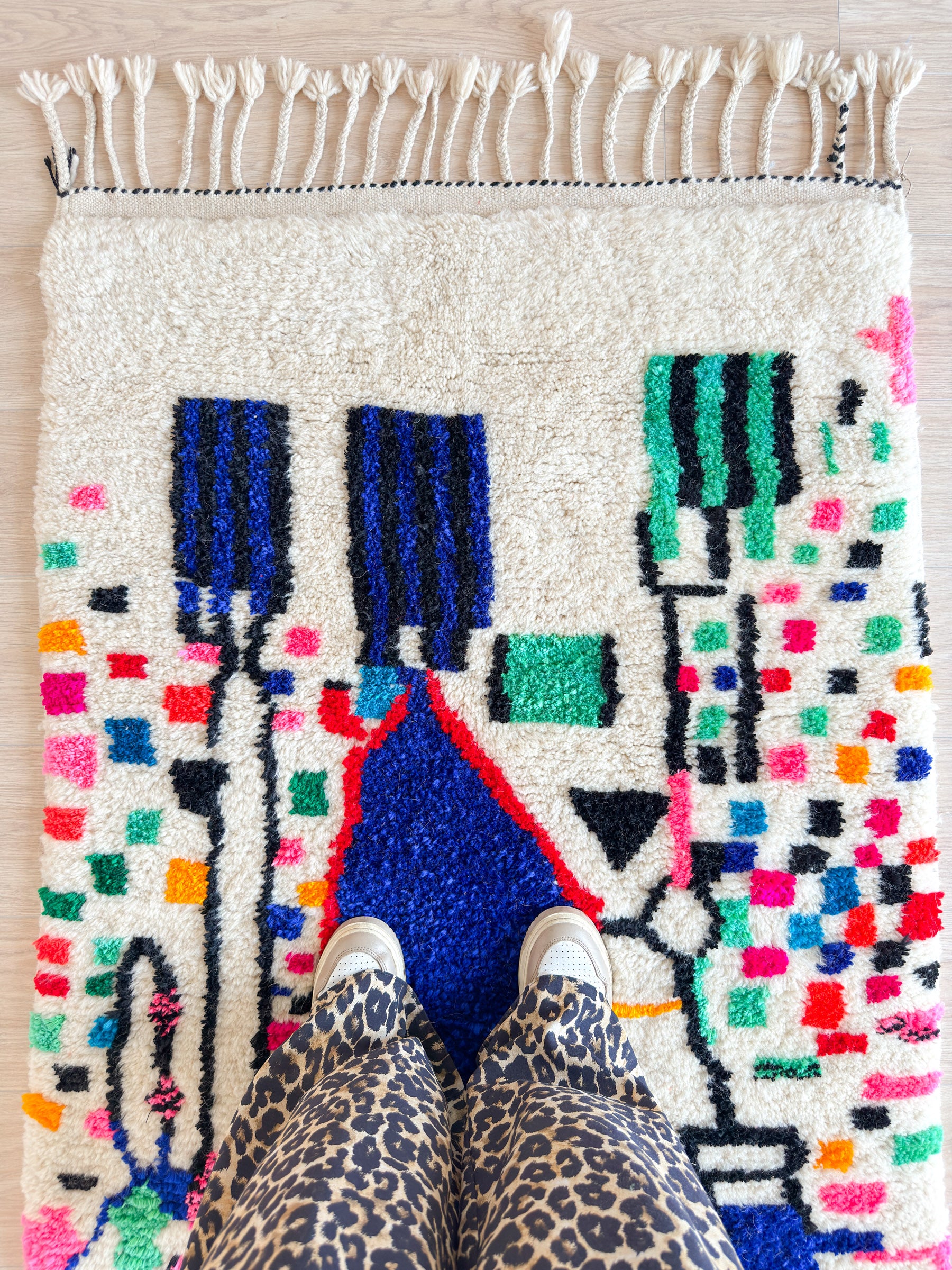 Colorful Berber rug 99 x 180 cm - no. 2050