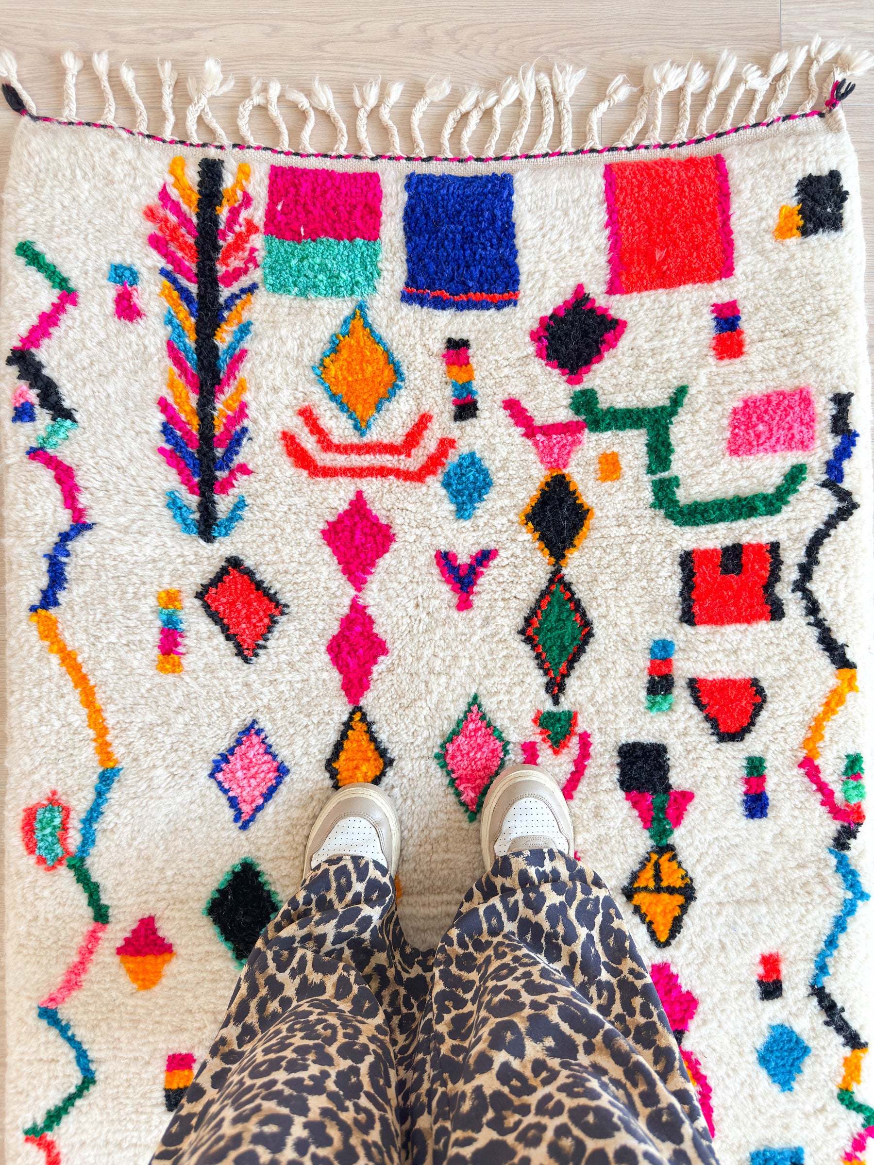 Colorful Berber rug 96 x 165 cm - n°2058