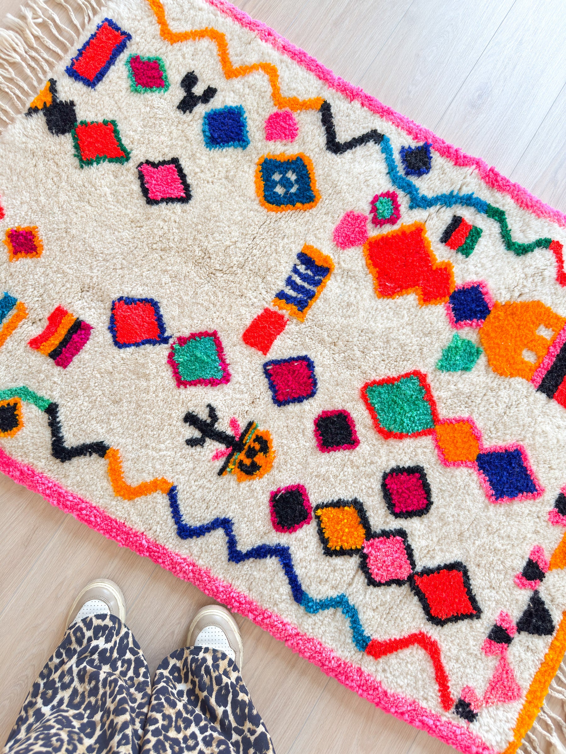 Tapis berbère coloré 104 x 170 cm - n°2056