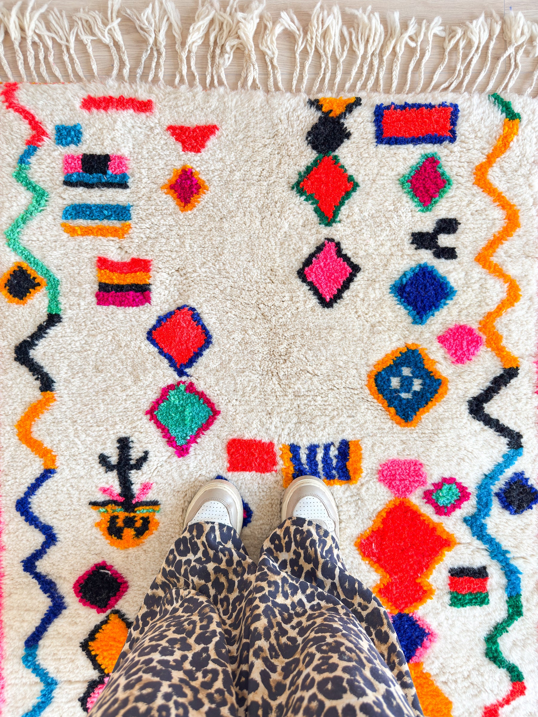 Tapis berbère coloré 104 x 170 cm - n°2056