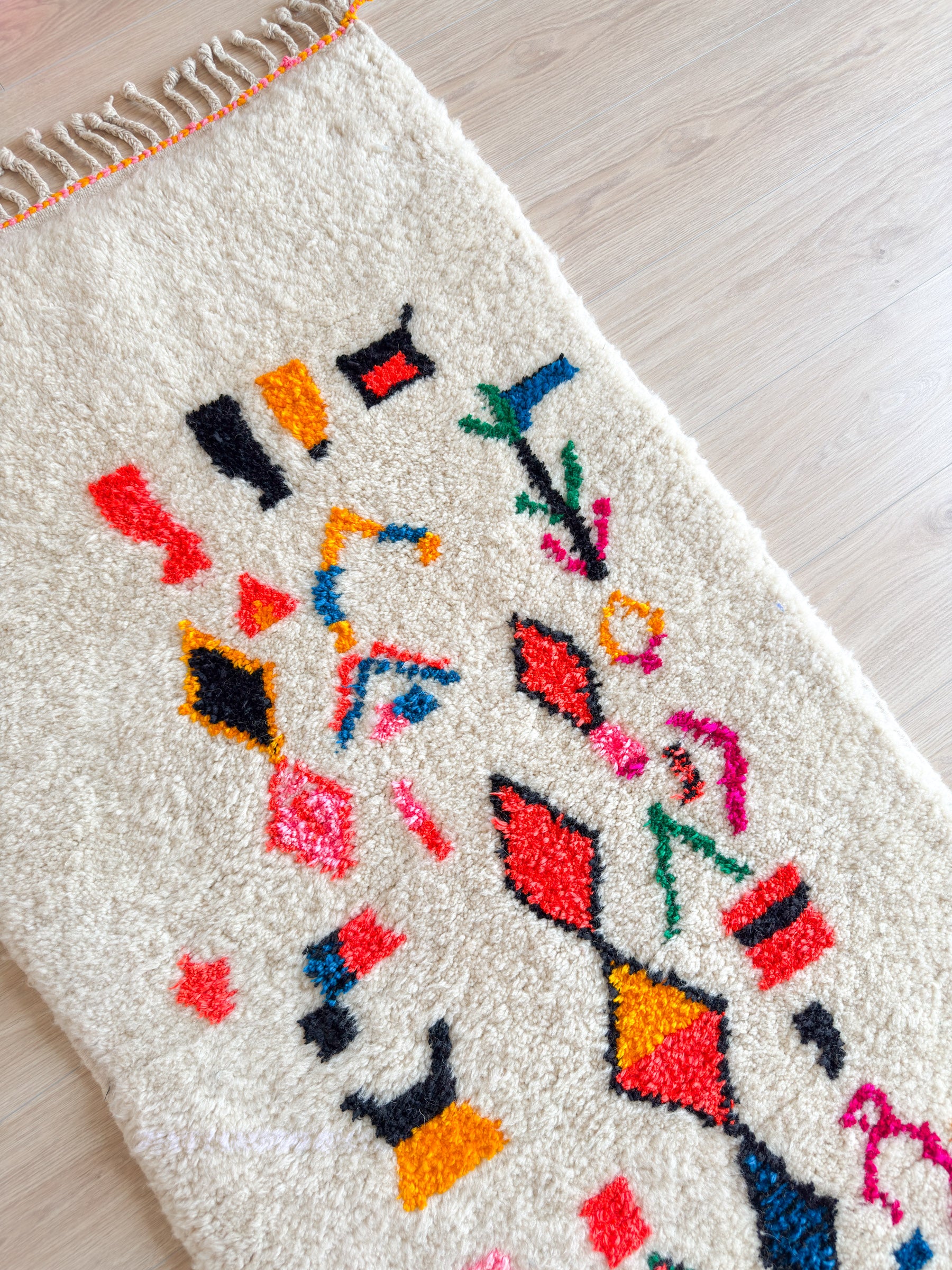 Colorful Berber runner rug 87 x 253 cm - no. 1942