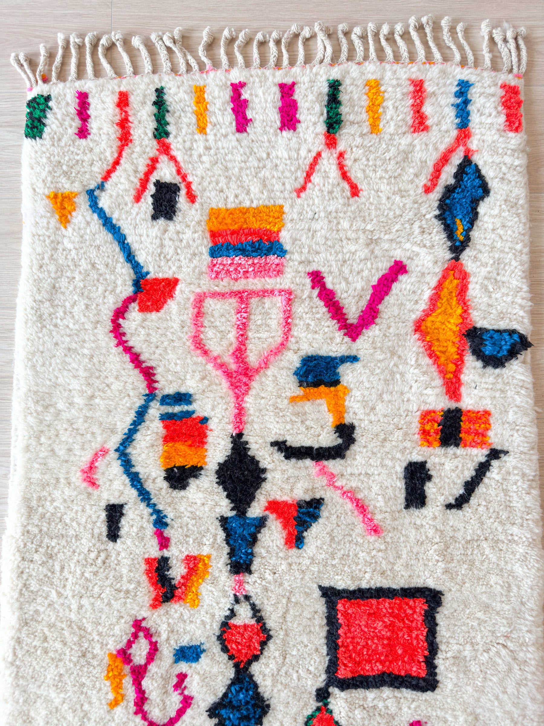 Colorful Berber runner rug 87 x 253 cm - no. 1942