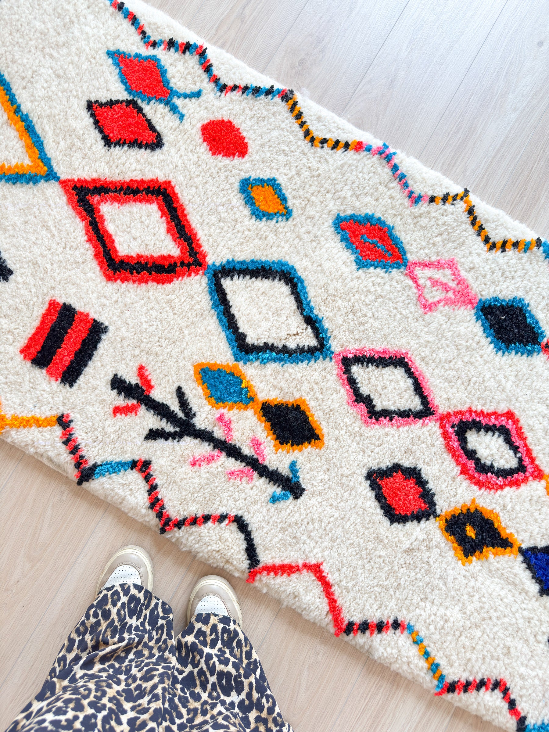 Farbenfroher Berber-Läuferteppich 91 x 257 cm - Nr. 2142