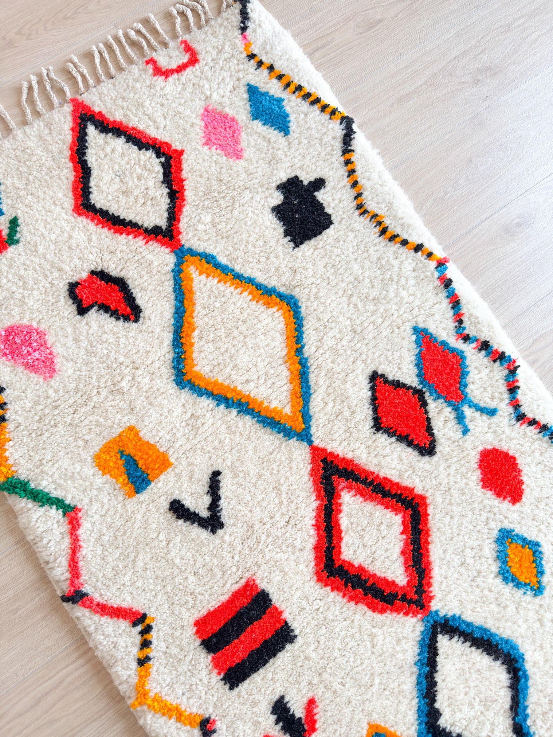 Farbenfroher Berber-Läuferteppich 91 x 257 cm - Nr. 2142