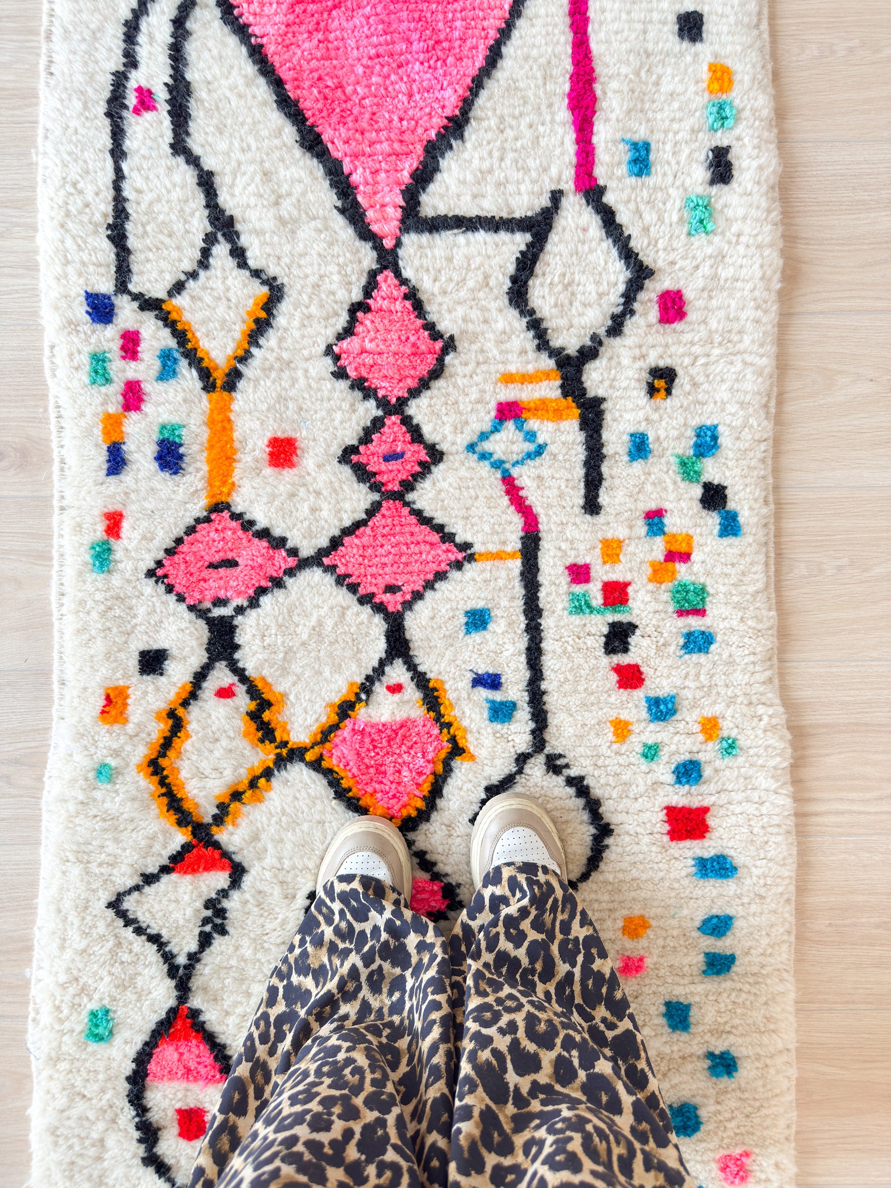 Tapis de couloir berbère coloré 82 x 302 cm - n°1944