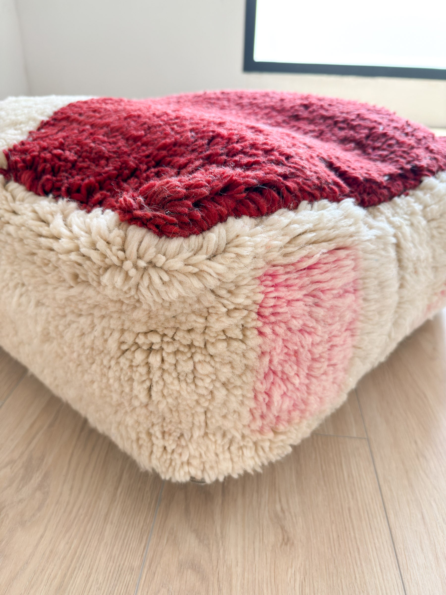 Moroccan pouf, colorful Berber pouf - 60 x 60 cm - n°21