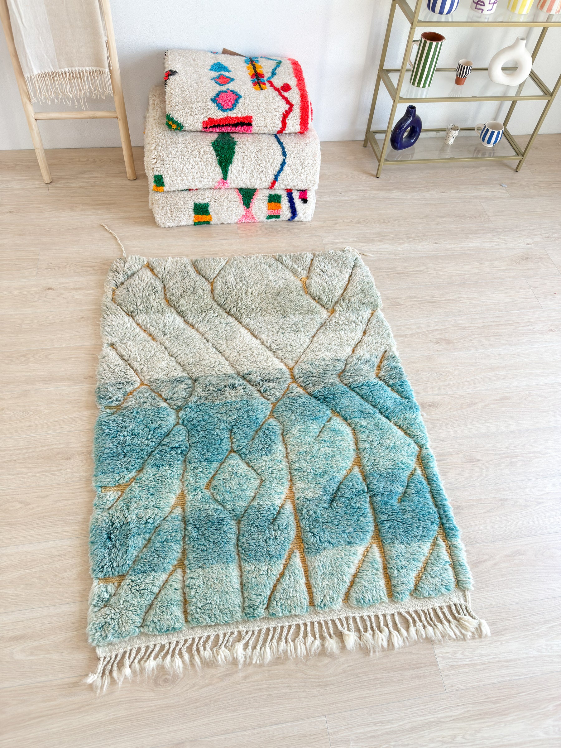 Farbenfroher Berberteppich 115 x 165 cm - Nr. 2154