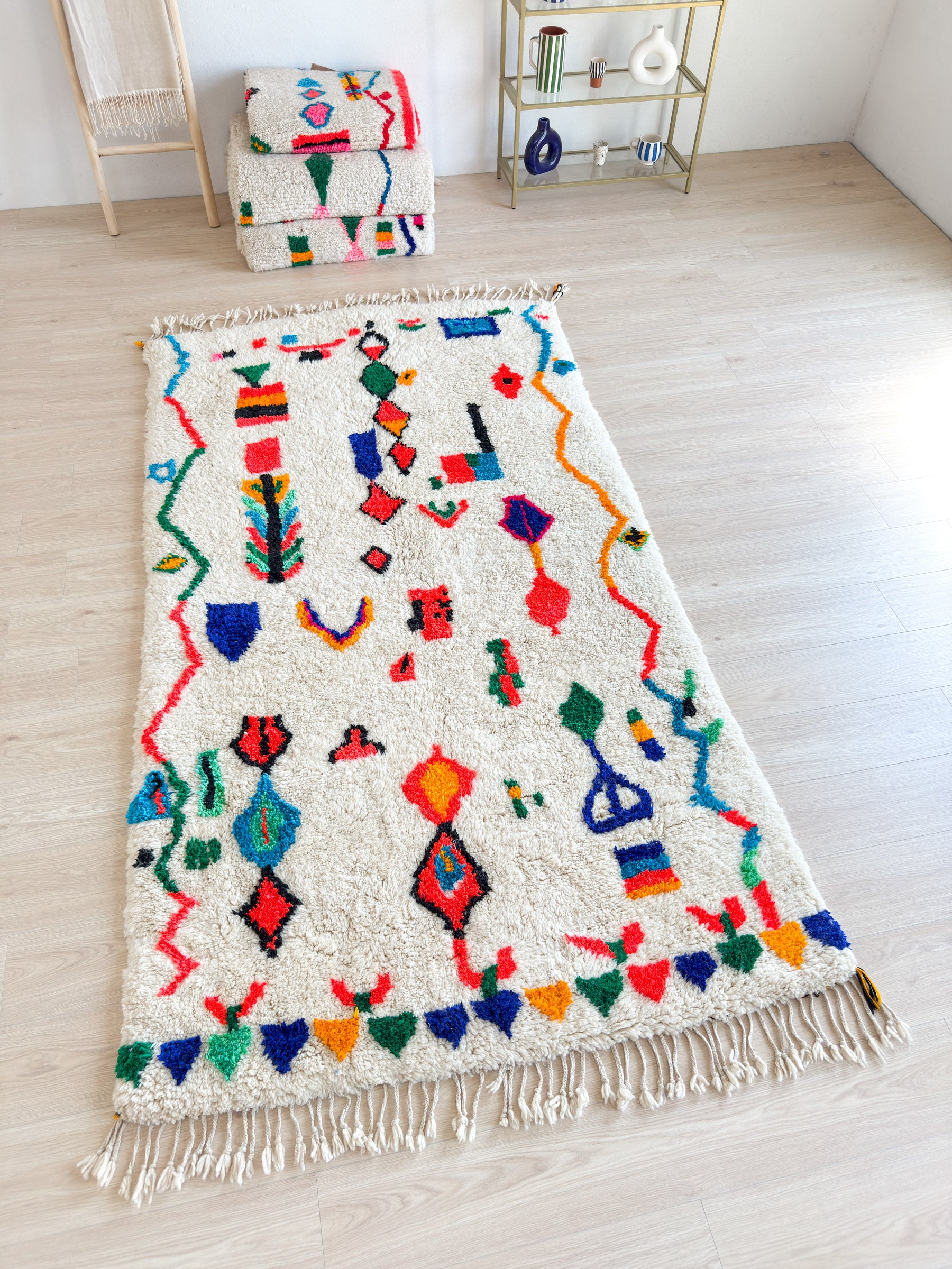 Farbenfroher Berberteppich 149 x 290 cm - Nr. 2026