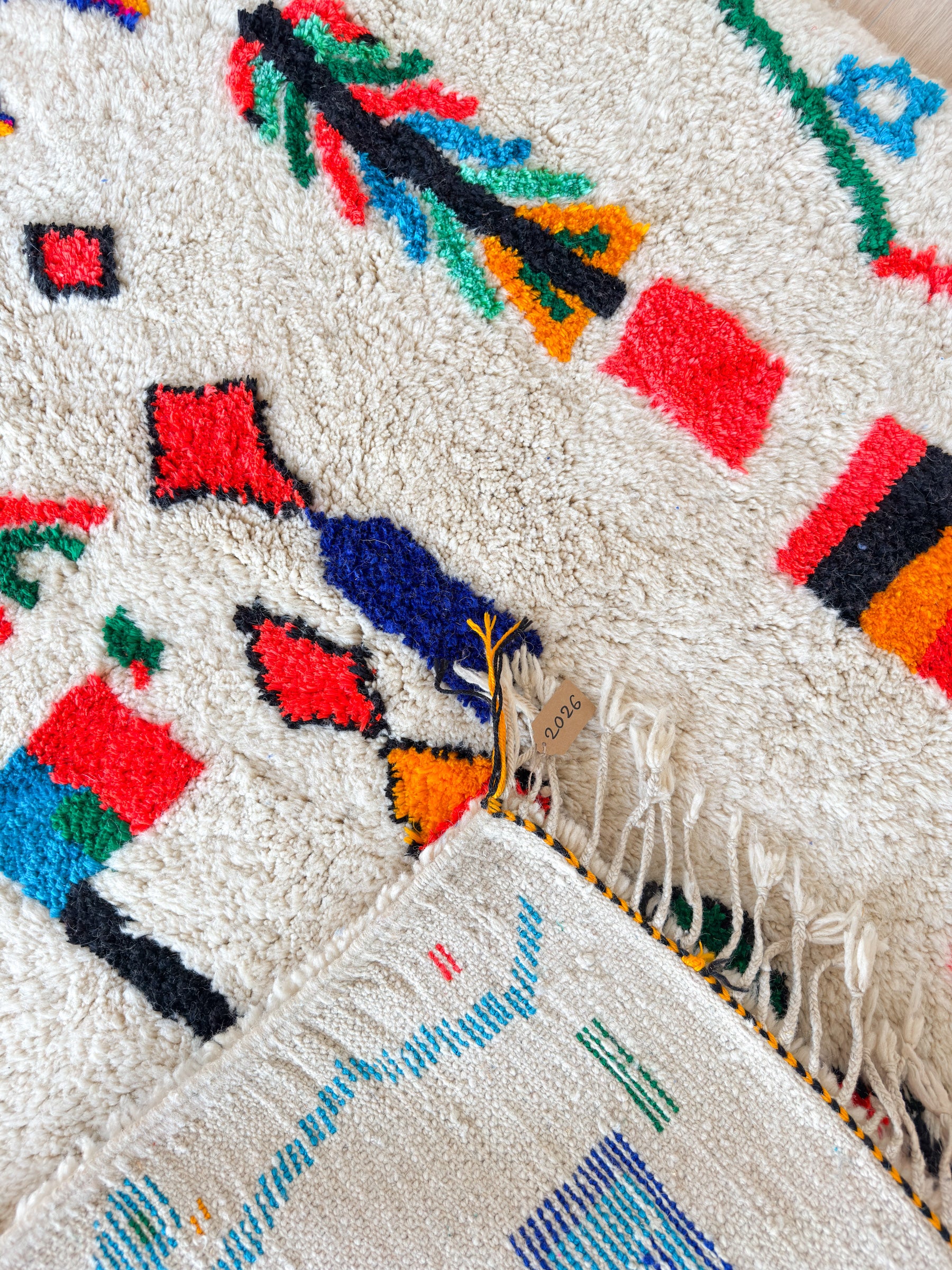 Farbenfroher Berberteppich 149 x 290 cm - Nr. 2026