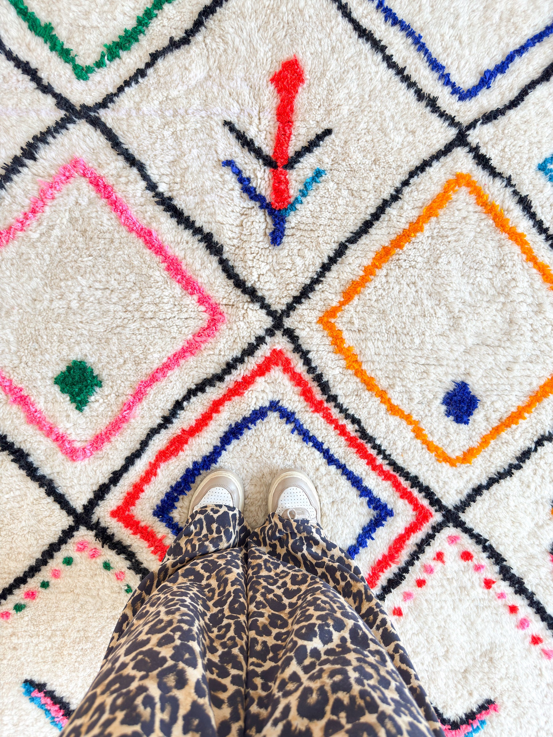 Colorful Berber carpet - n°1932