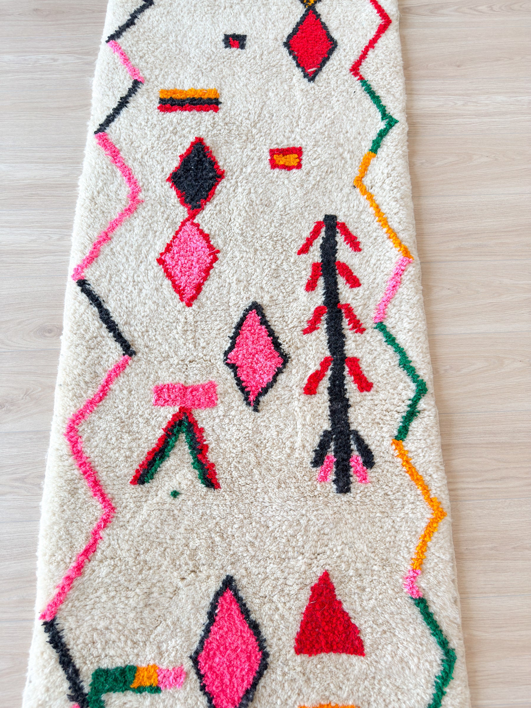 Tapis de couloir berbère coloré 86 x 405 cm - n°2072