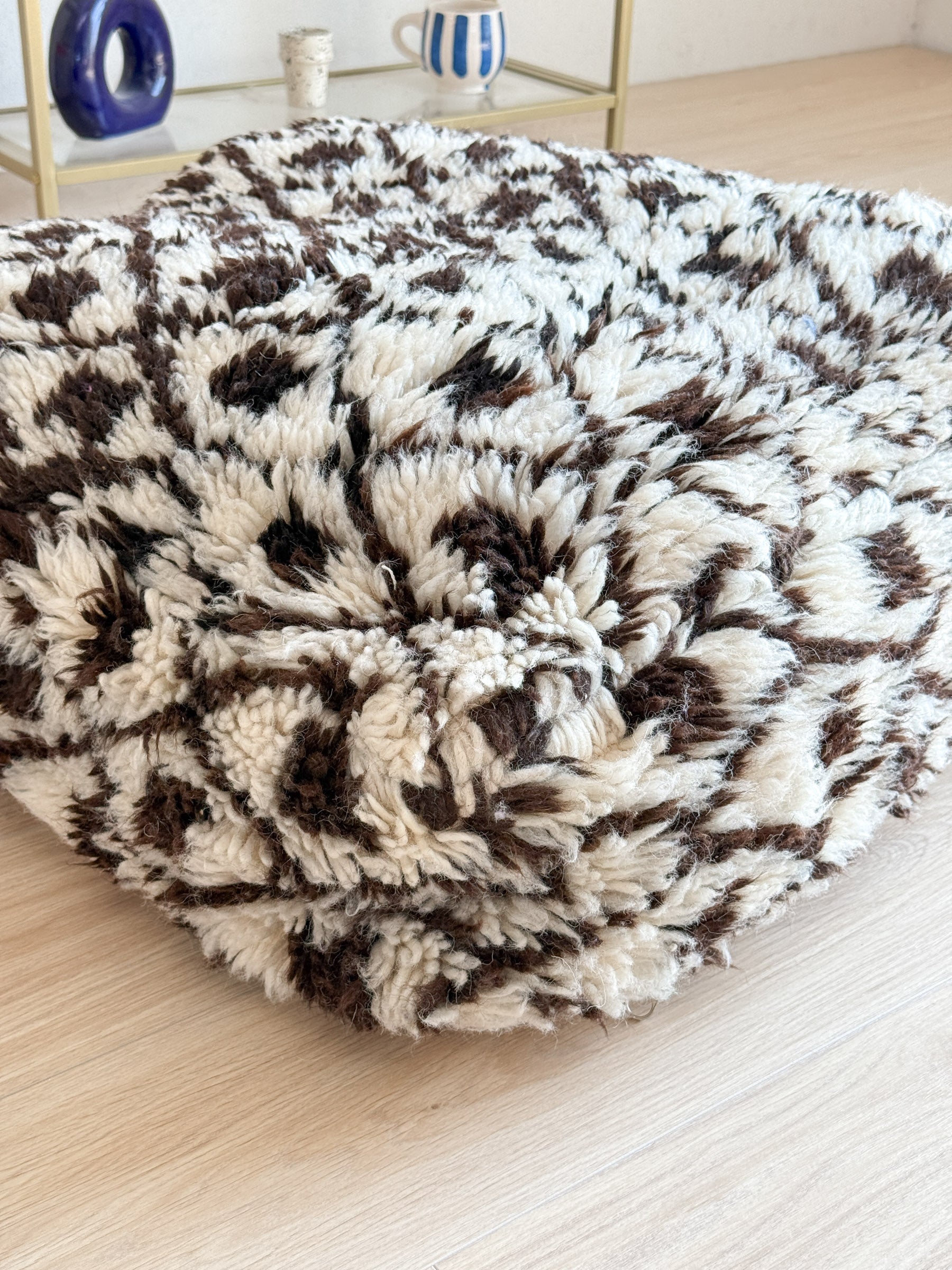 Moroccan pouf, colorful Berber pouf - 60 x 60 cm - n°36