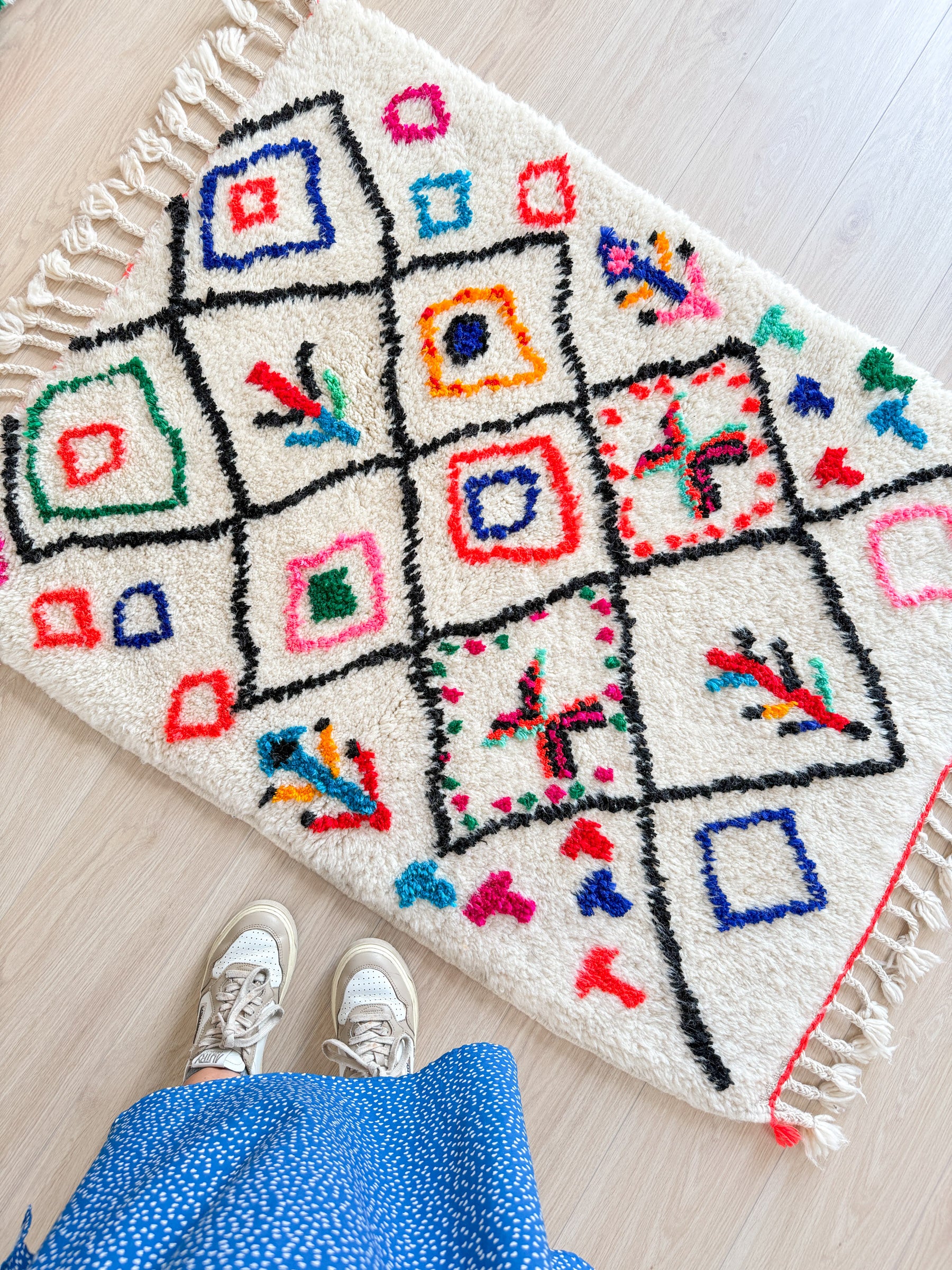 Colorful Berber rug 98 x 140 cm - n°1993