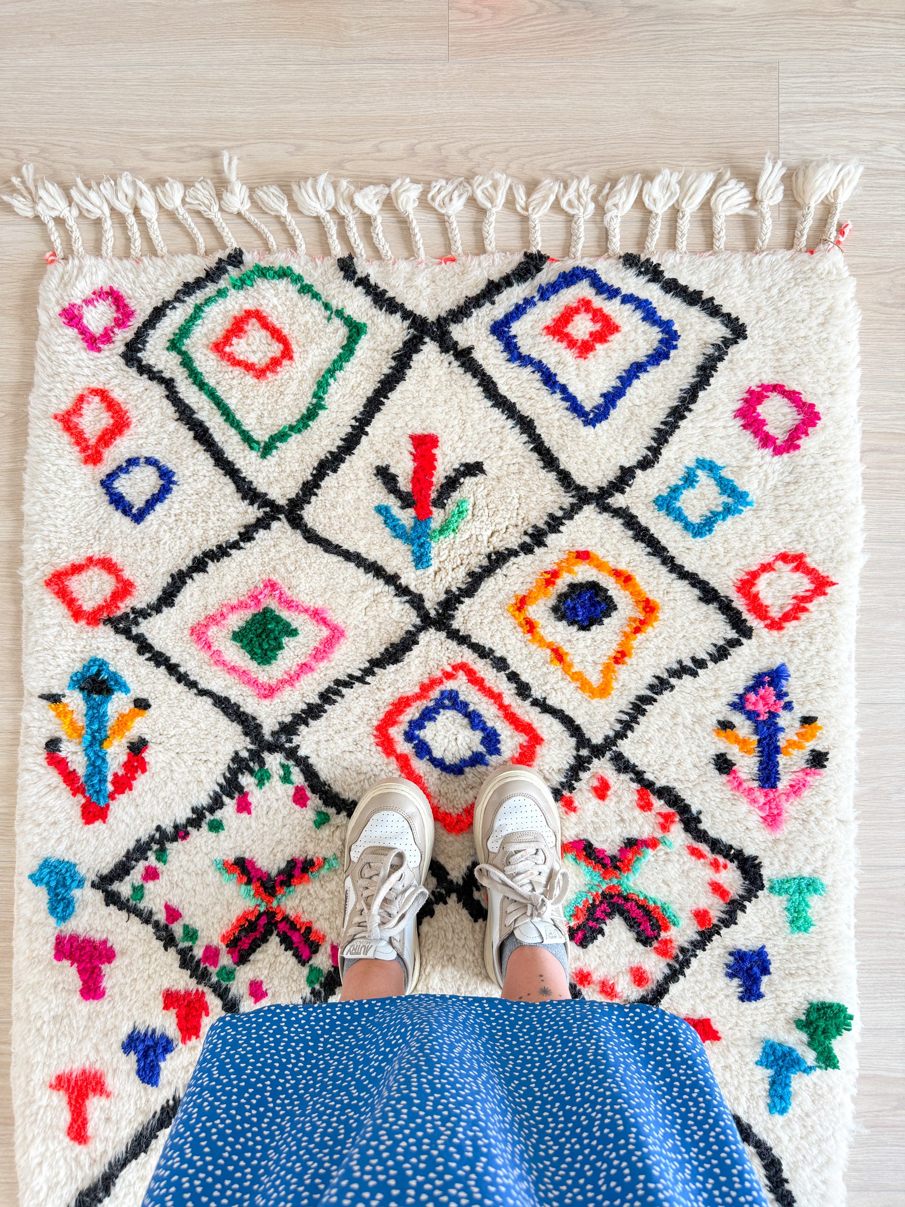 Colorful Berber rug 98 x 140 cm - n°1993