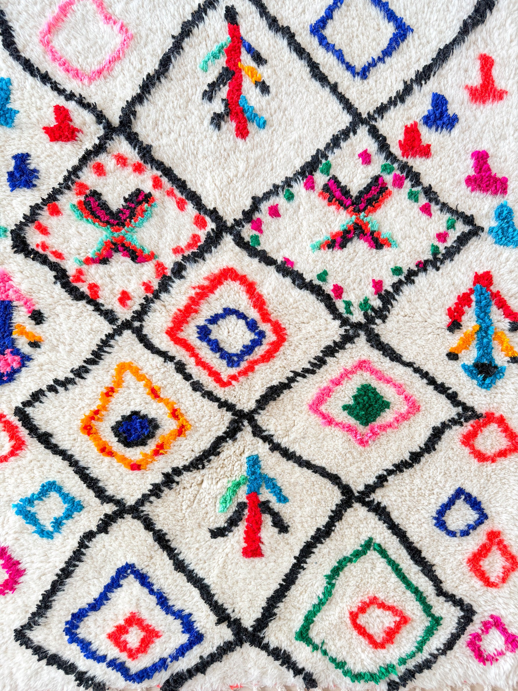 Colorful Berber rug 98 x 140 cm - n°1993