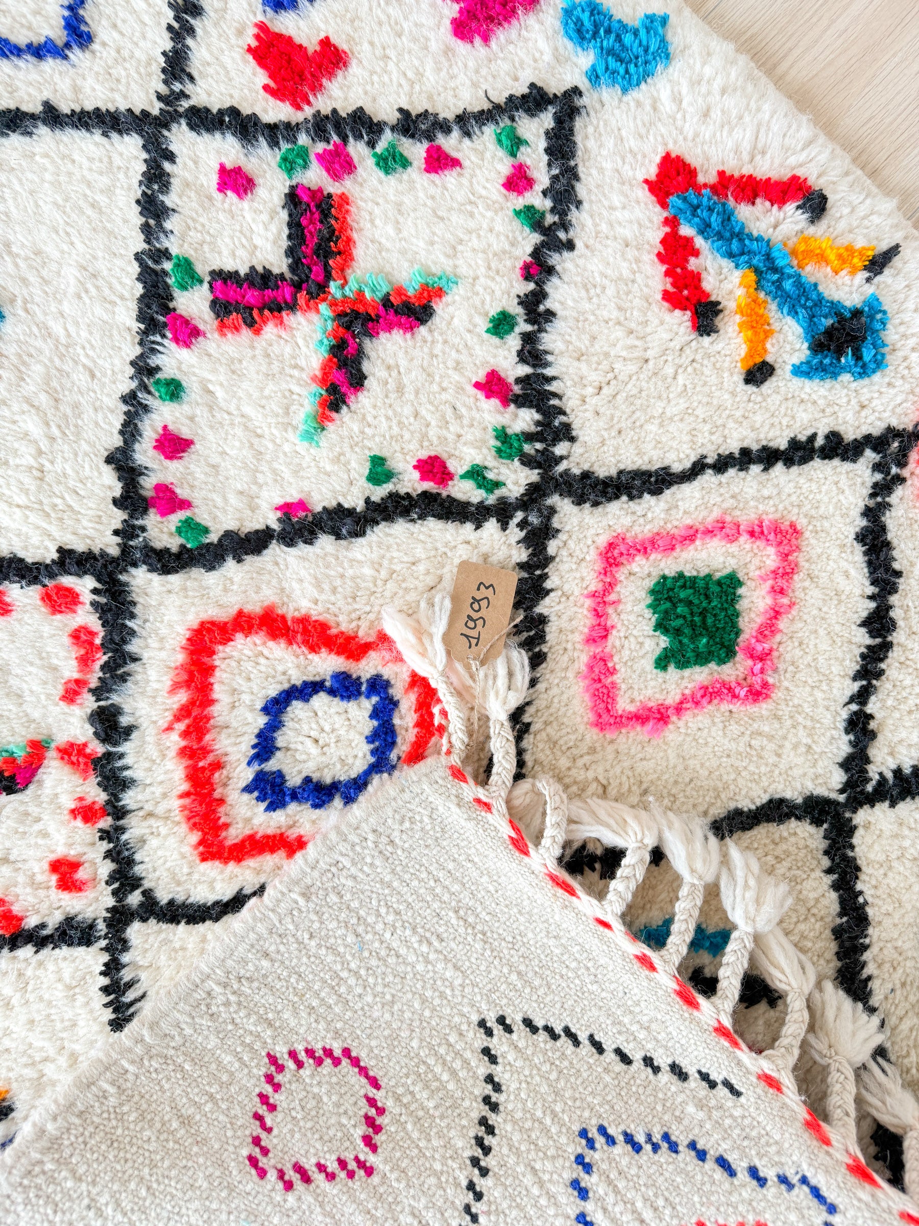 Colorful Berber rug 98 x 140 cm - n°1993