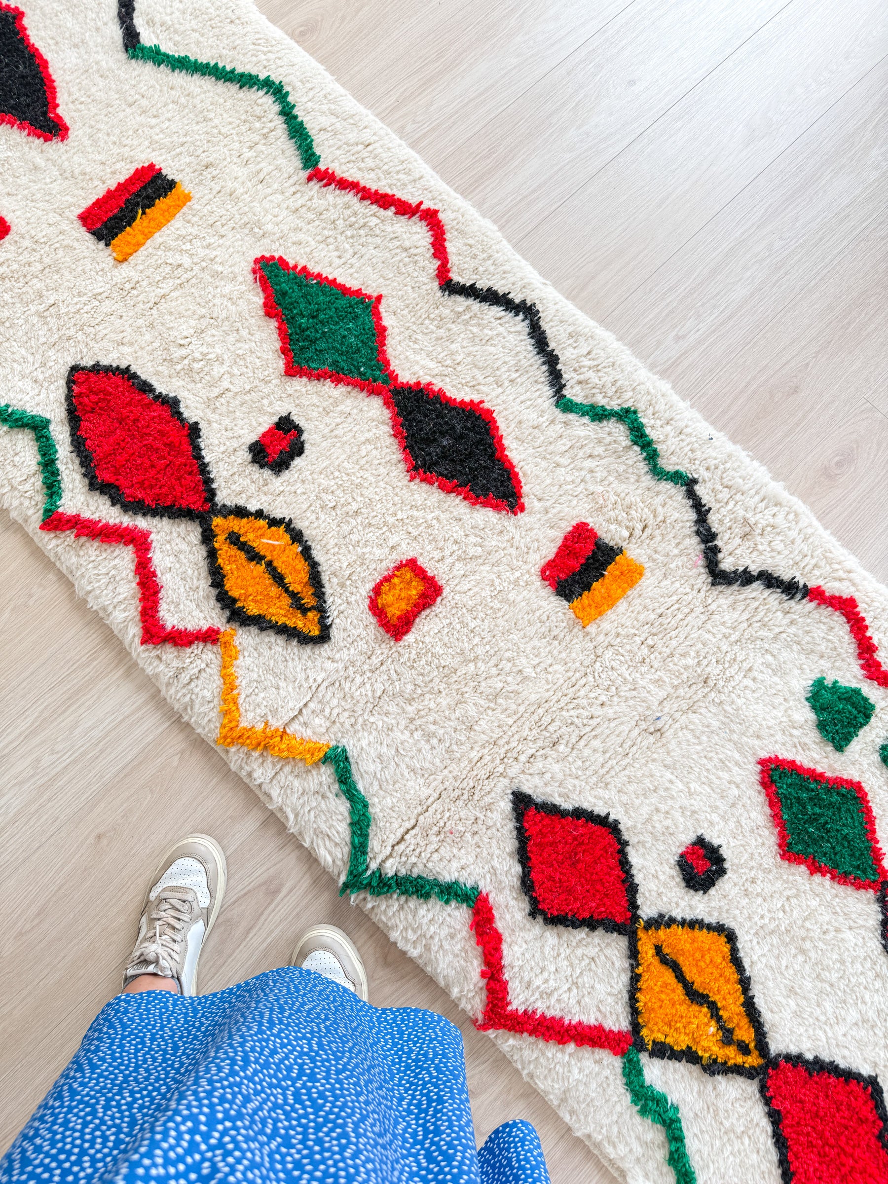 Farbenfroher Berber-Läuferteppich 88 x 430 cm - Nr. 1989