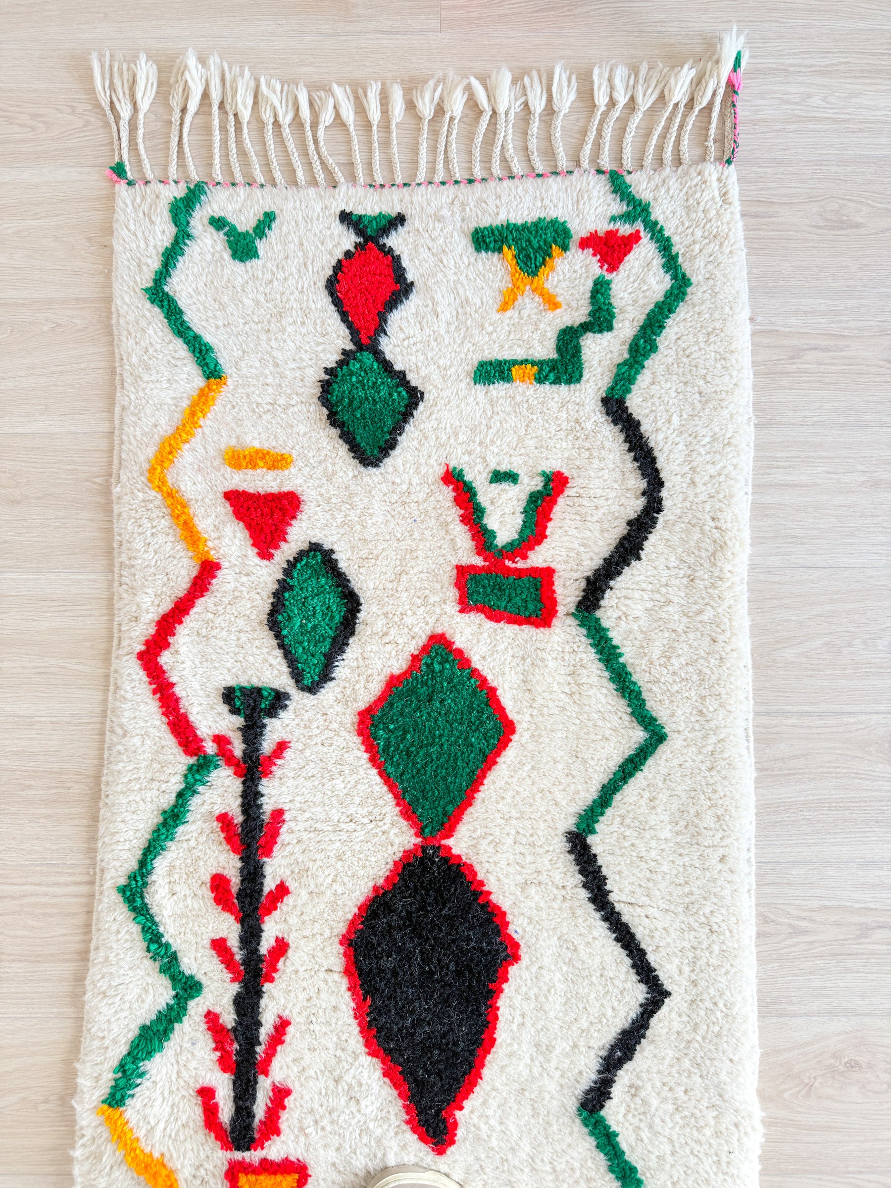 Farbenfroher Berber-Läuferteppich 88 x 430 cm - Nr. 1989