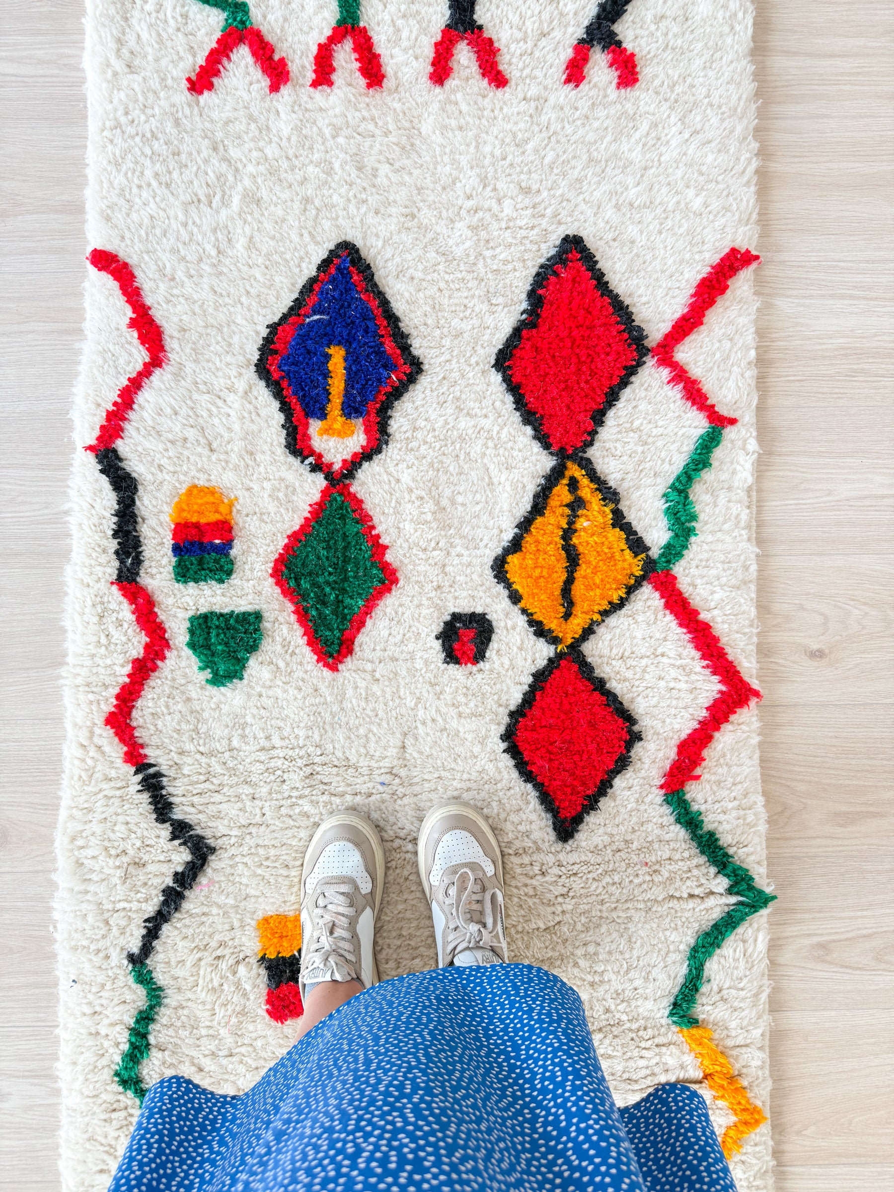 Farbenfroher Berber-Läuferteppich 88 x 430 cm - Nr. 1989