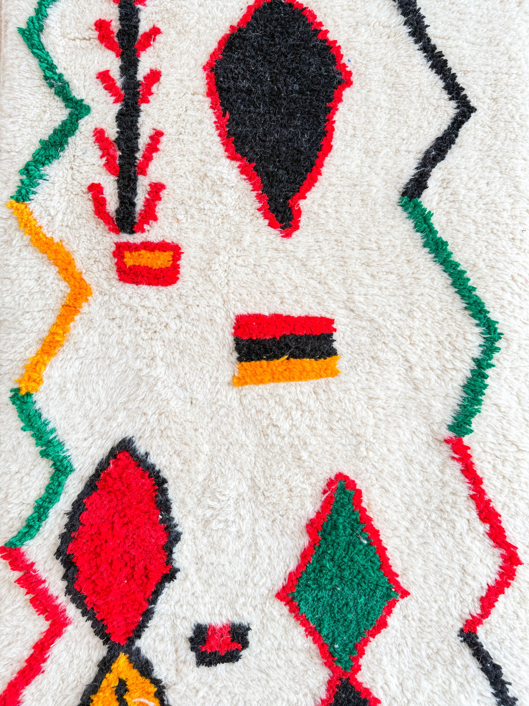 Tapis de couloir berbère coloré 88 x 430 cm - n°1989