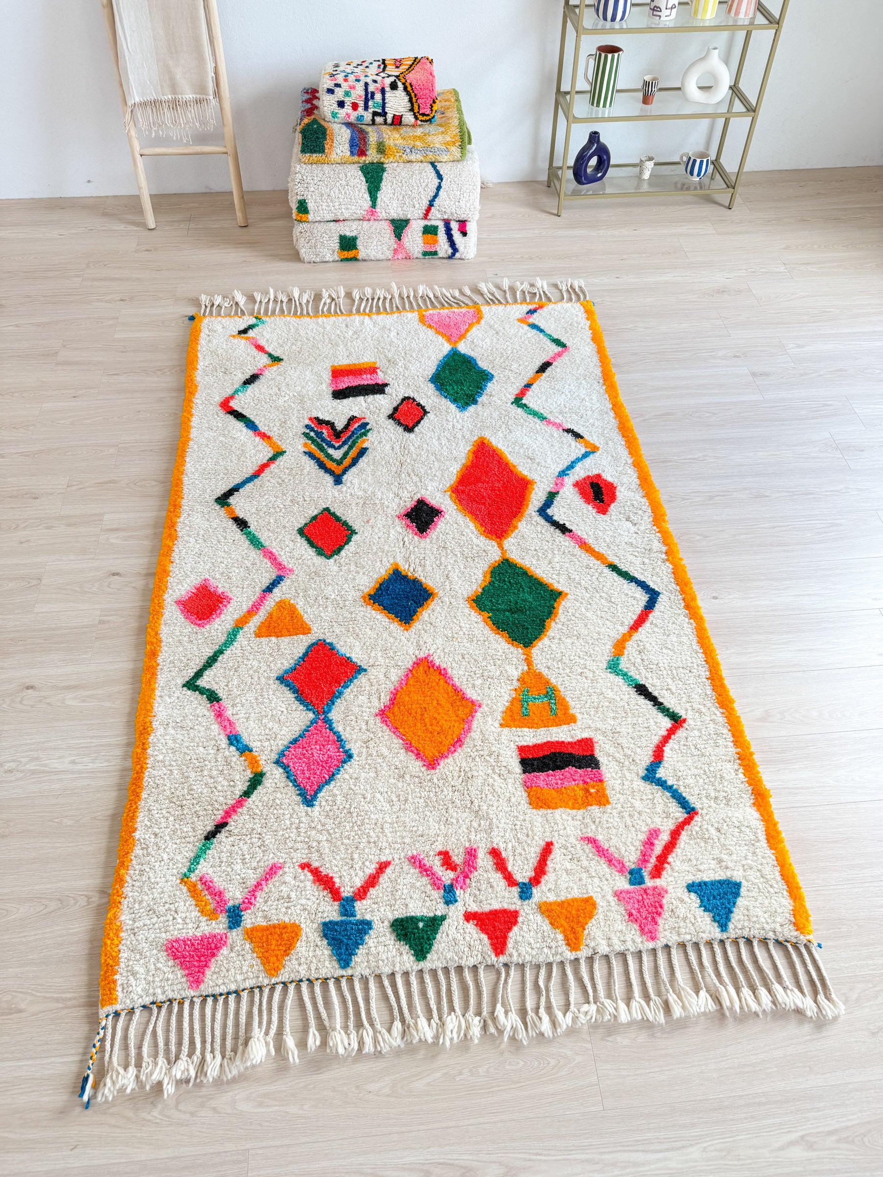 Tapis berbère coloré 154 x 276 cm - n°1982