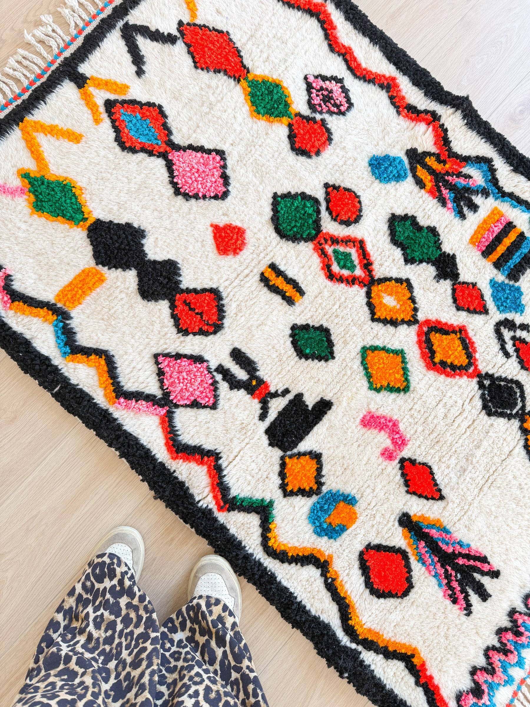 Tapis berbère coloré 102 x 166 cm - n°2344