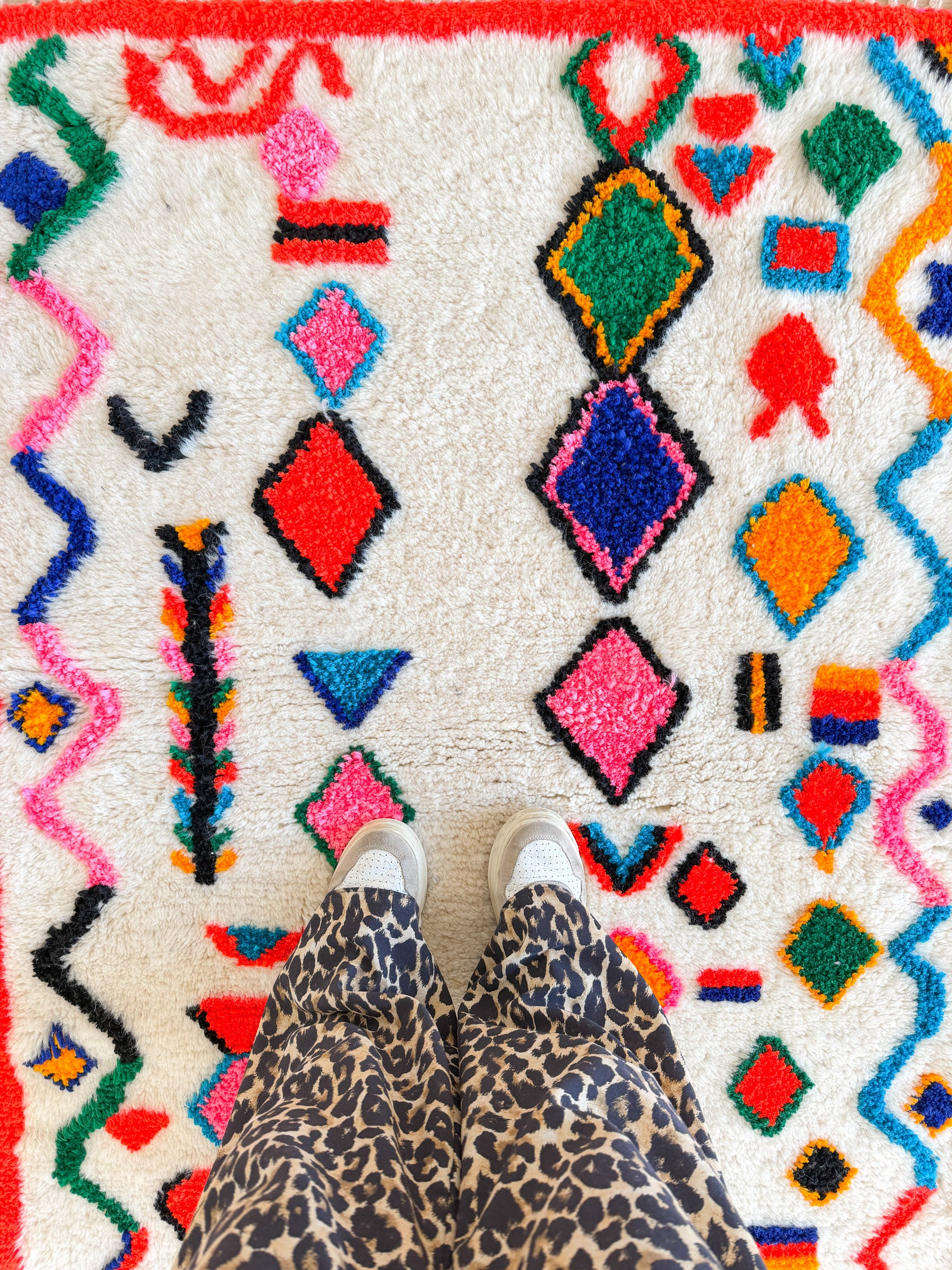 Tapis berbère coloré 113 x 185 cm - n°2435