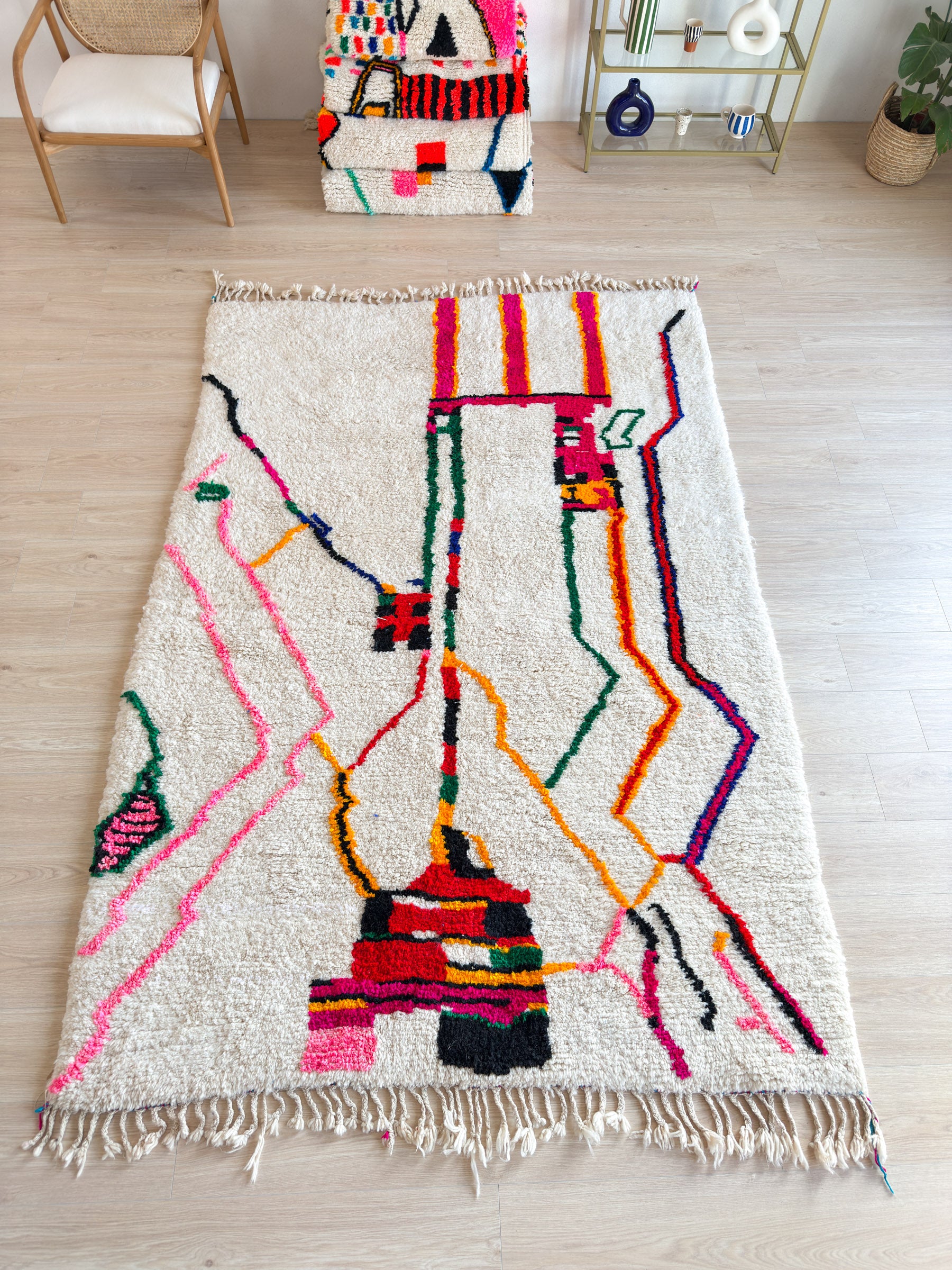 Farbenfroher Berberteppich 185 x 296 cm - Nr. 1619