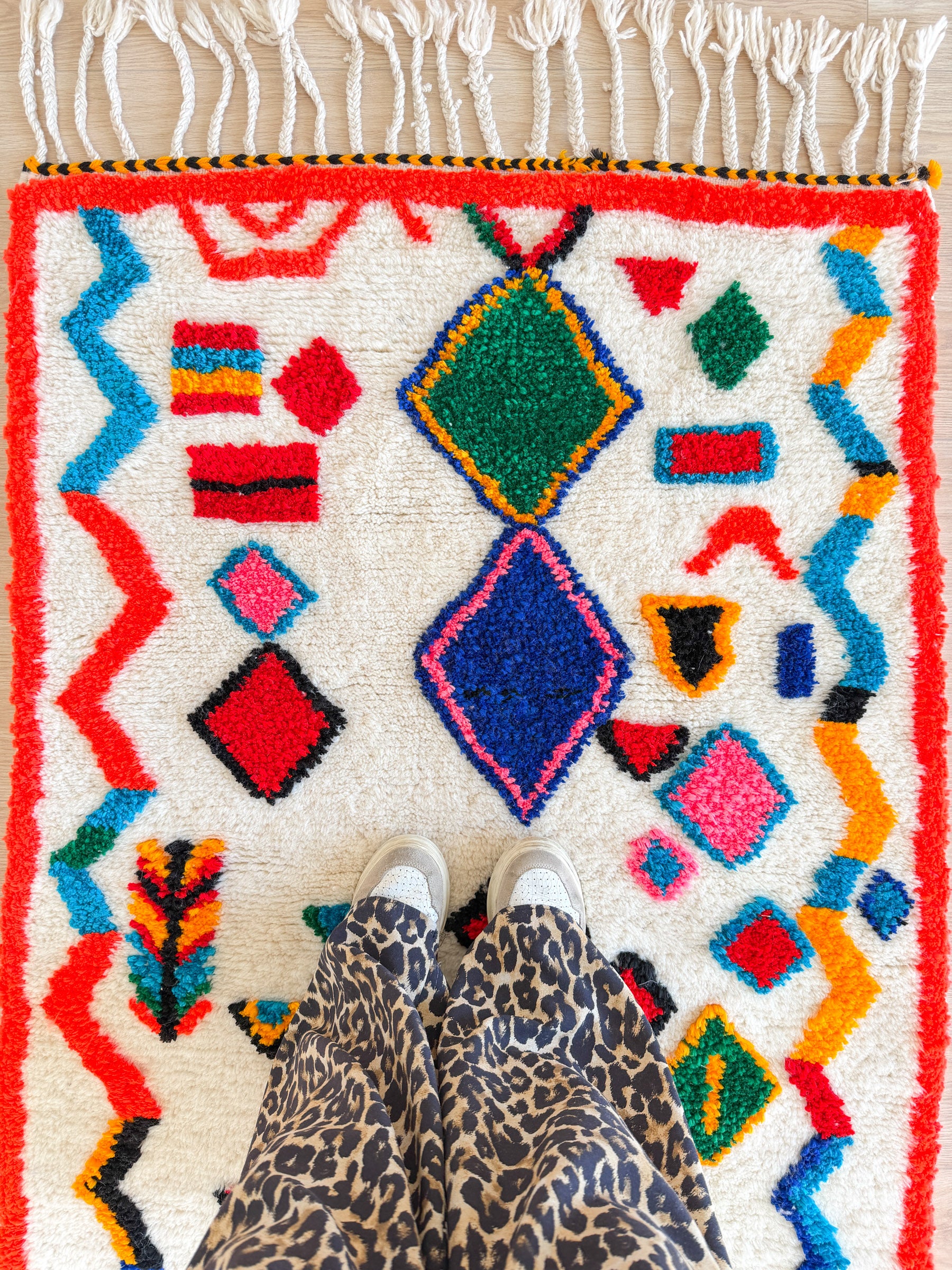 Tapis berbère coloré 98 x 187 cm - n°2454